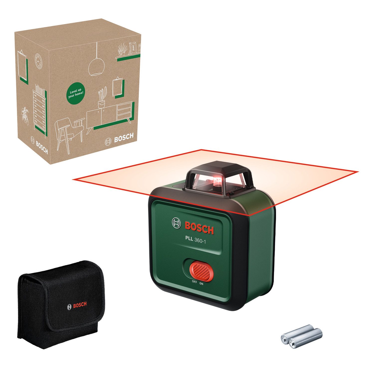 Bosch Home & Garden Linienlaser PLL 360-1 UNI, inkl. Batterien
