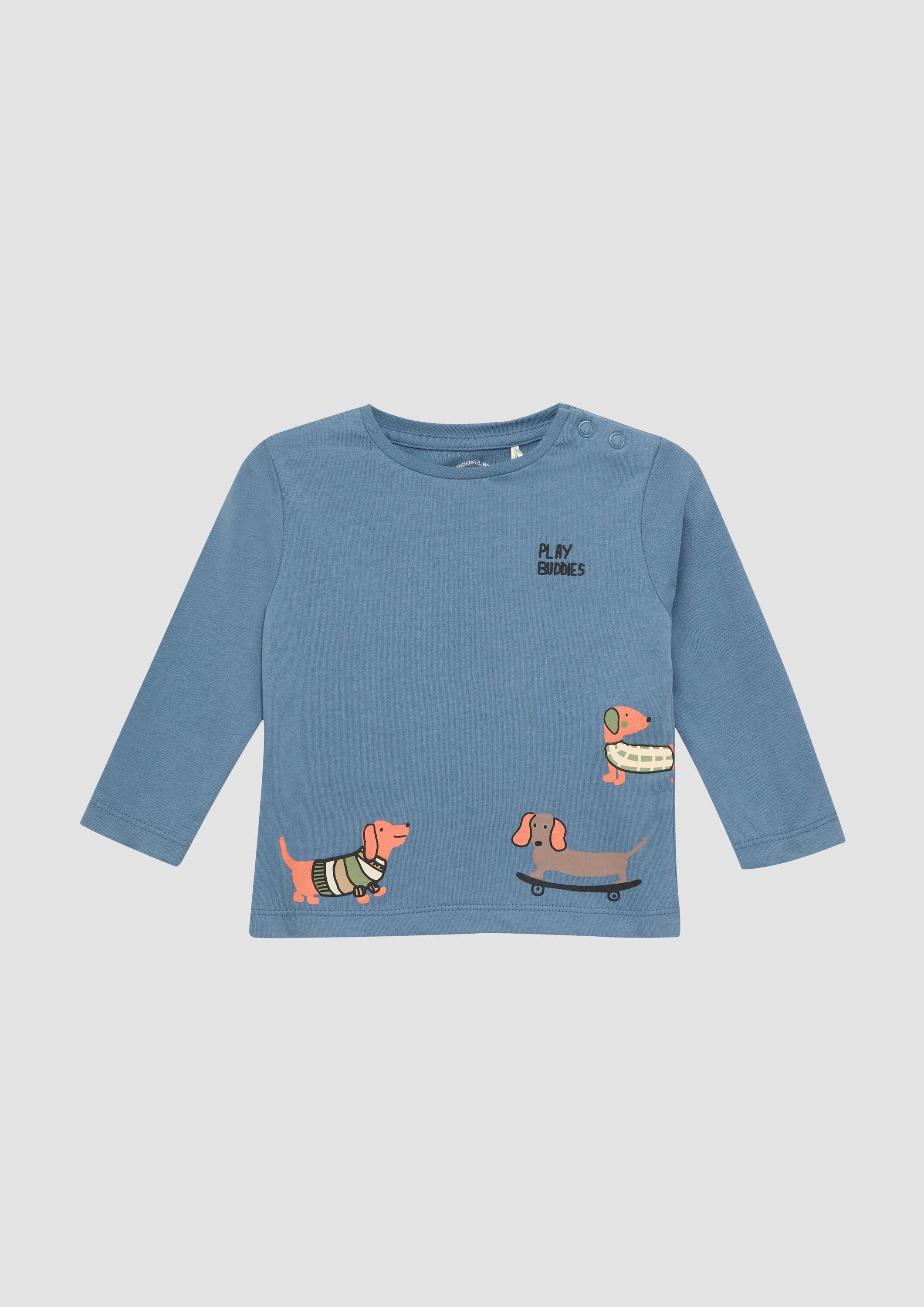 s.Oliver Langarmshirt T-Shirt Longsleeve mit Frontprint