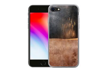 MuchoWow Handyhülle Abstrakt - Gold - Design, Handyhülle Apple iPhone 8, Smartphone-Bumper, Print, Handy Schutzhülle