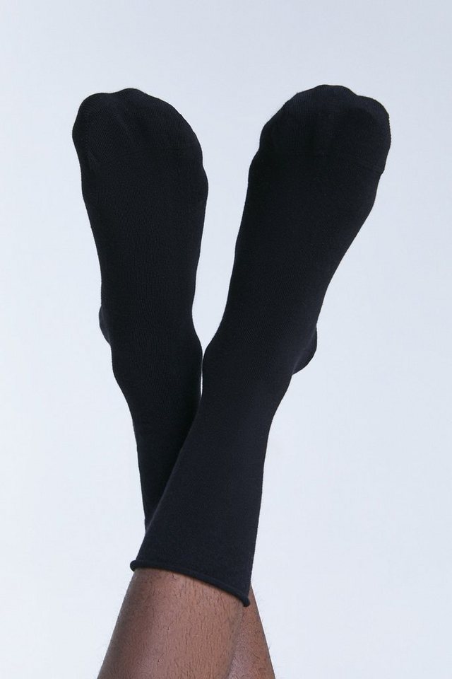 Albero Natur Socken Unisex Socken mit Rollrand (2er Pack)
