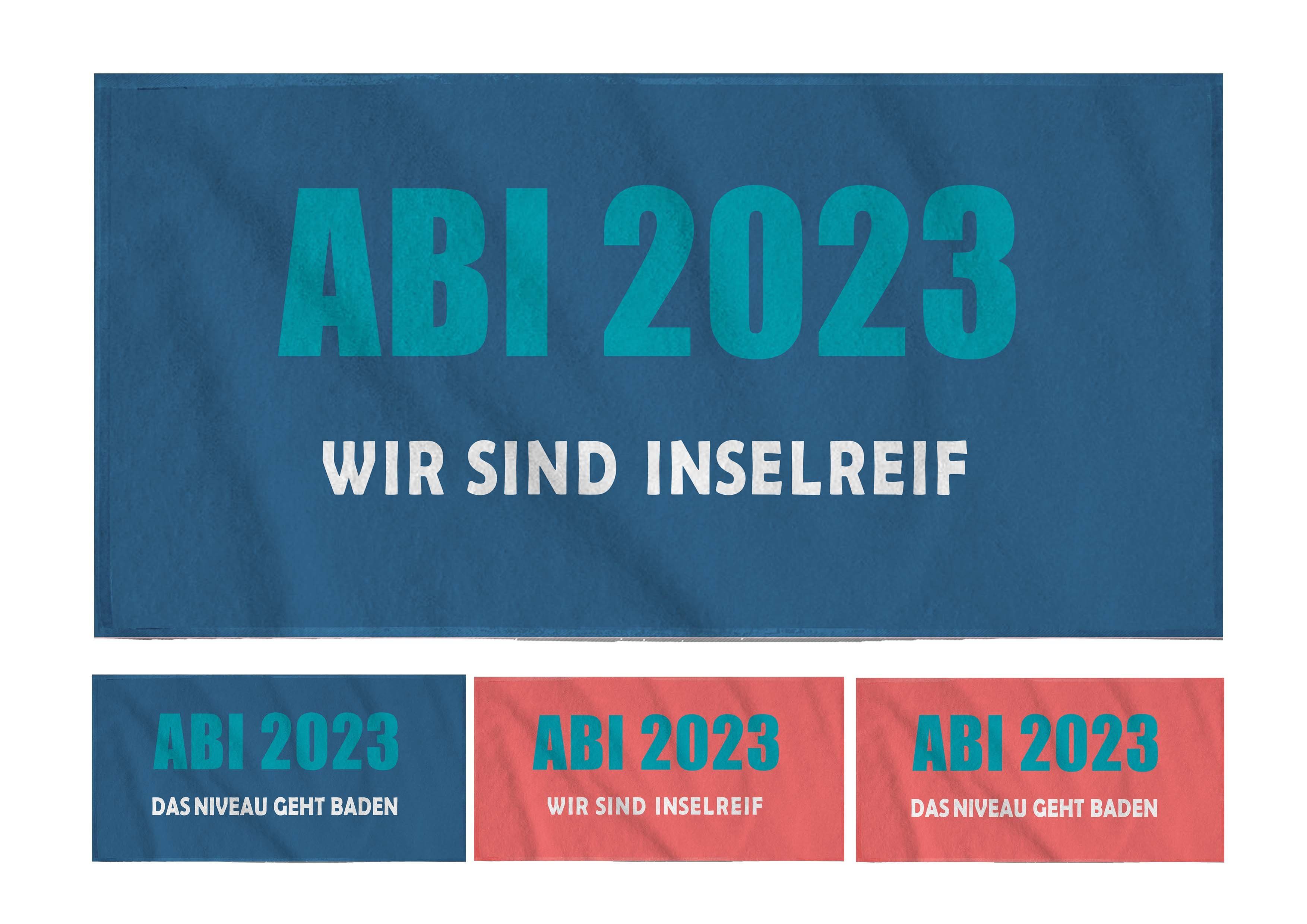 jilda-tex Strandtücher Abistrandtuch Abi Abiturgeschenk Strandtuch 2023,  100 % Baumwolle (1-St), mit Abi 2020 Schriftzug