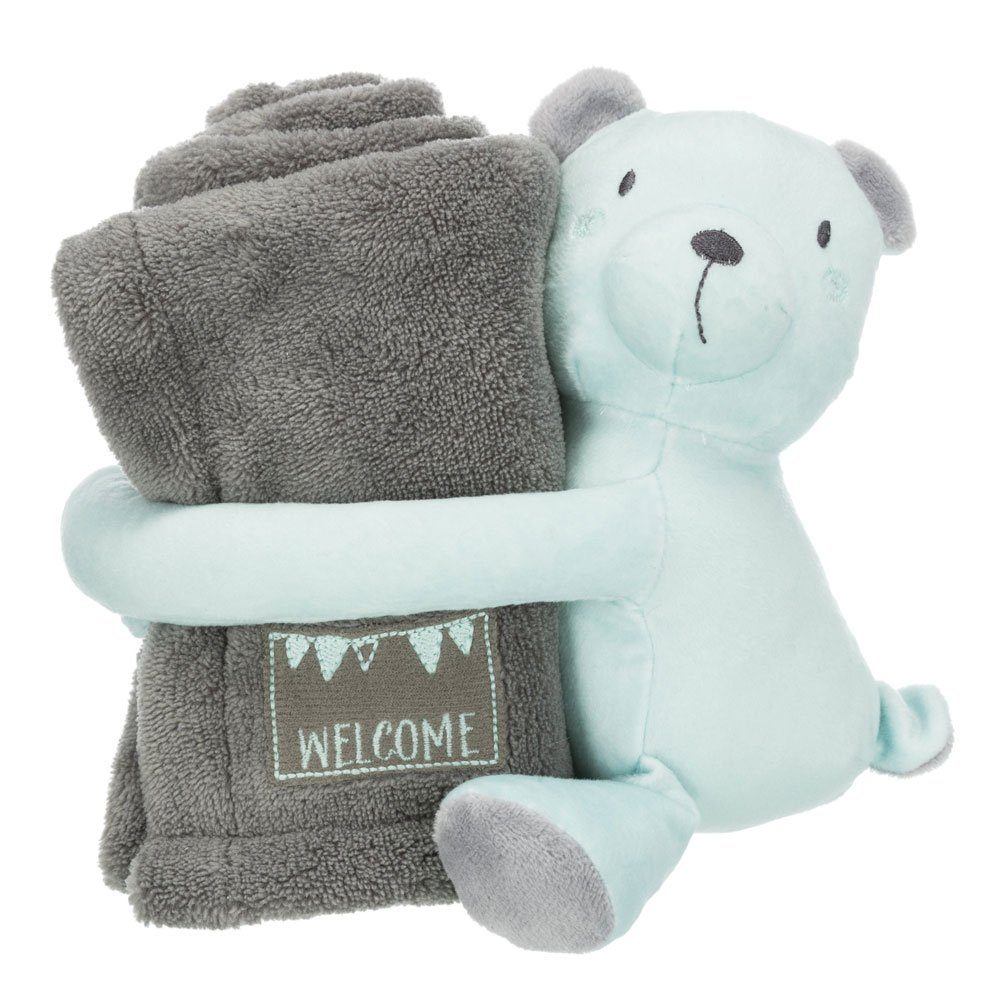 Tierdecke Trixie Junior Kuschel-Set Farbe: grau/mint
