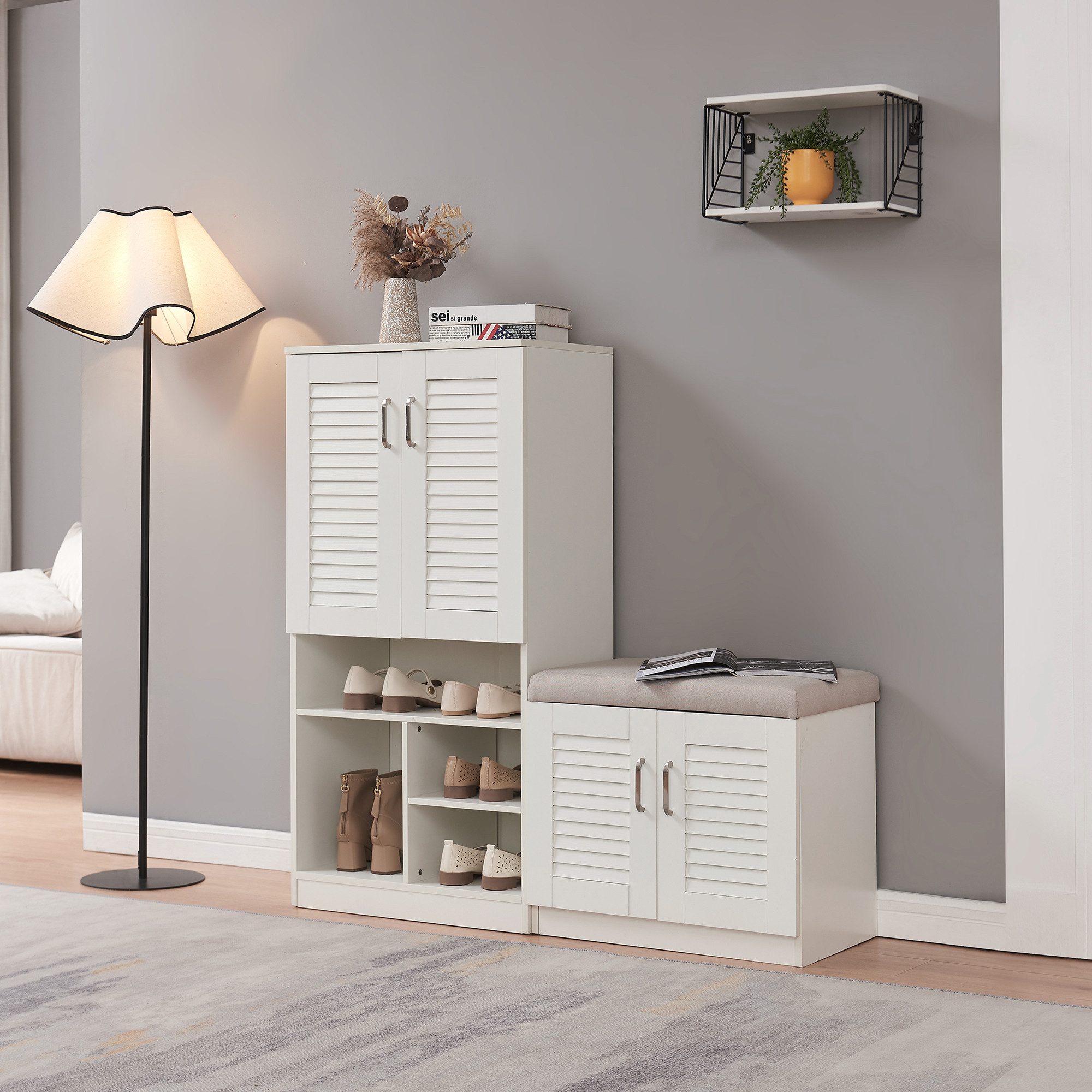 en.casa Schuhschrank »Løten« 120 x 37 günstig online kaufen