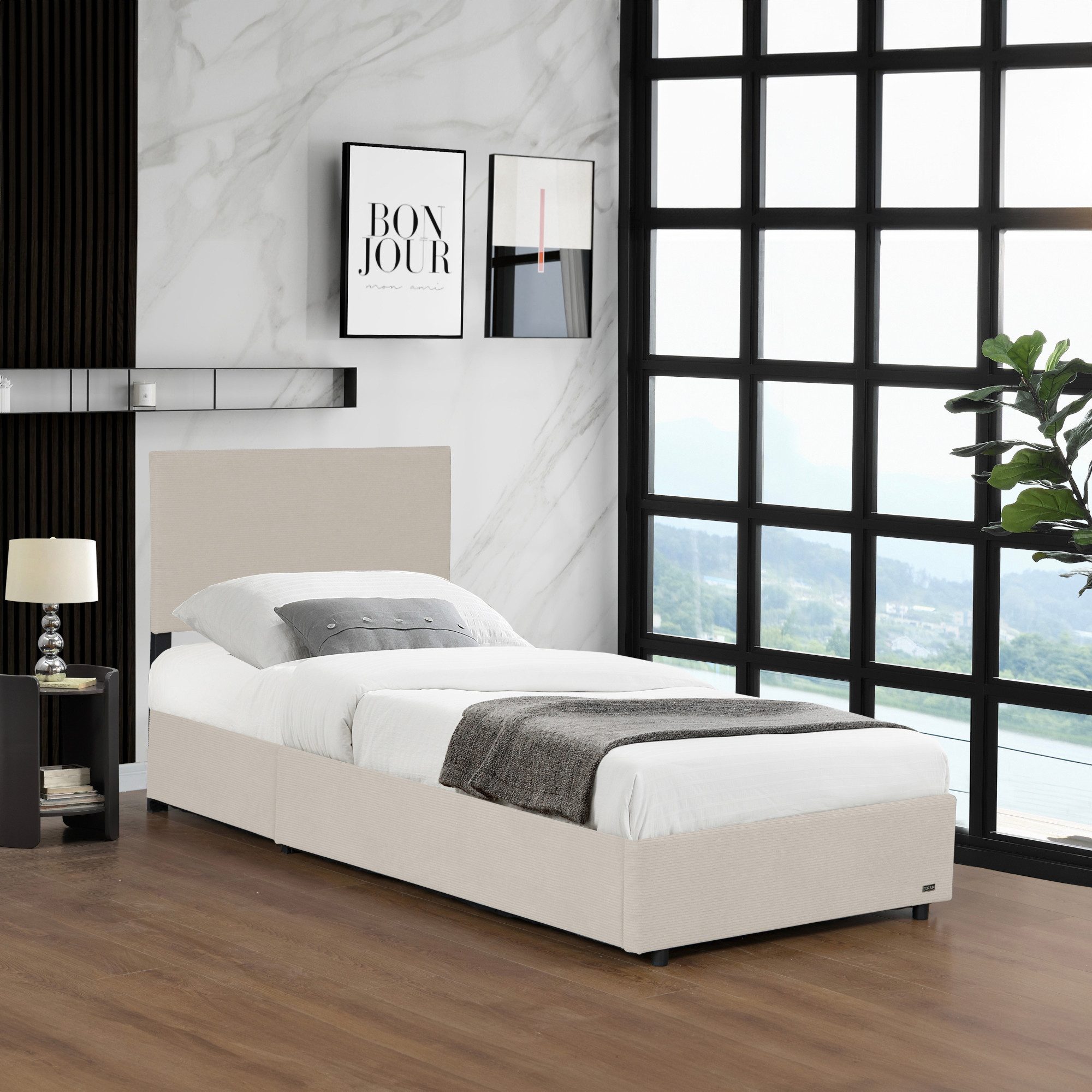 Corium Polsterbett, »Juva« Cord mit Lattenrost günstig online kaufen
