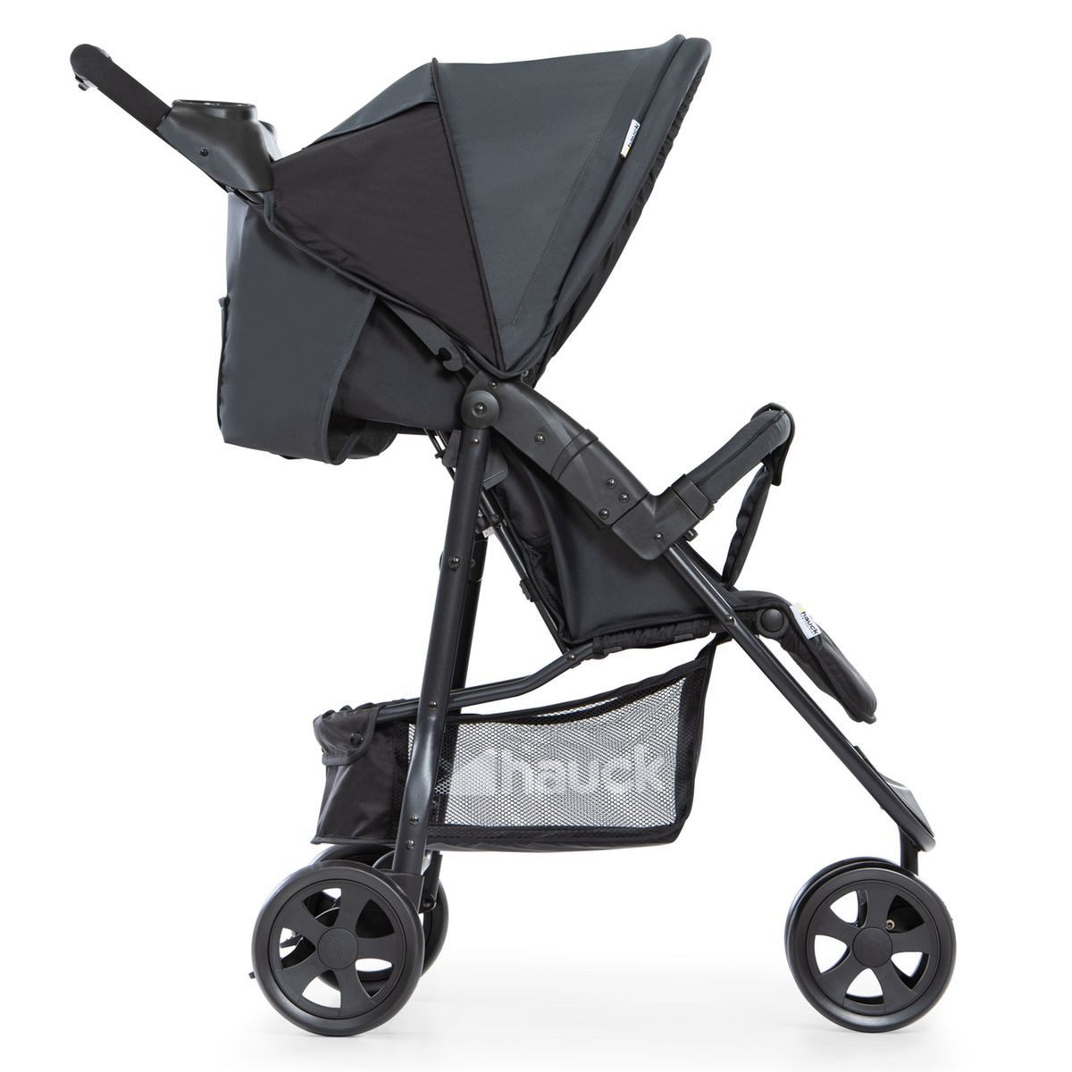 Hauck Kinder-Buggy Citi Neo II - Caviar Stone, Dreirad Sportwagen einhändig faltbar nur 7,5 kg mit Liegeposition – Bild 2 von 5