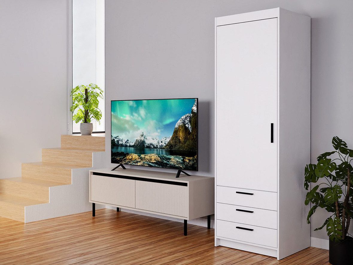 Beautysofa Drehtürenschrank ELENA 1D mit Schubladen günstig online kaufen