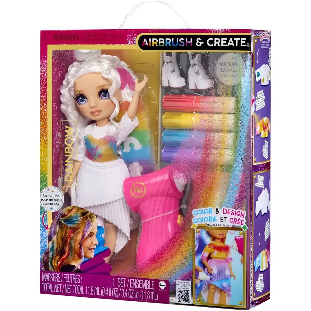MGA ENTERTAINMENT Handpuppe Rainbow High Air Brush & Create Fashion Dolls - Purple Eyes