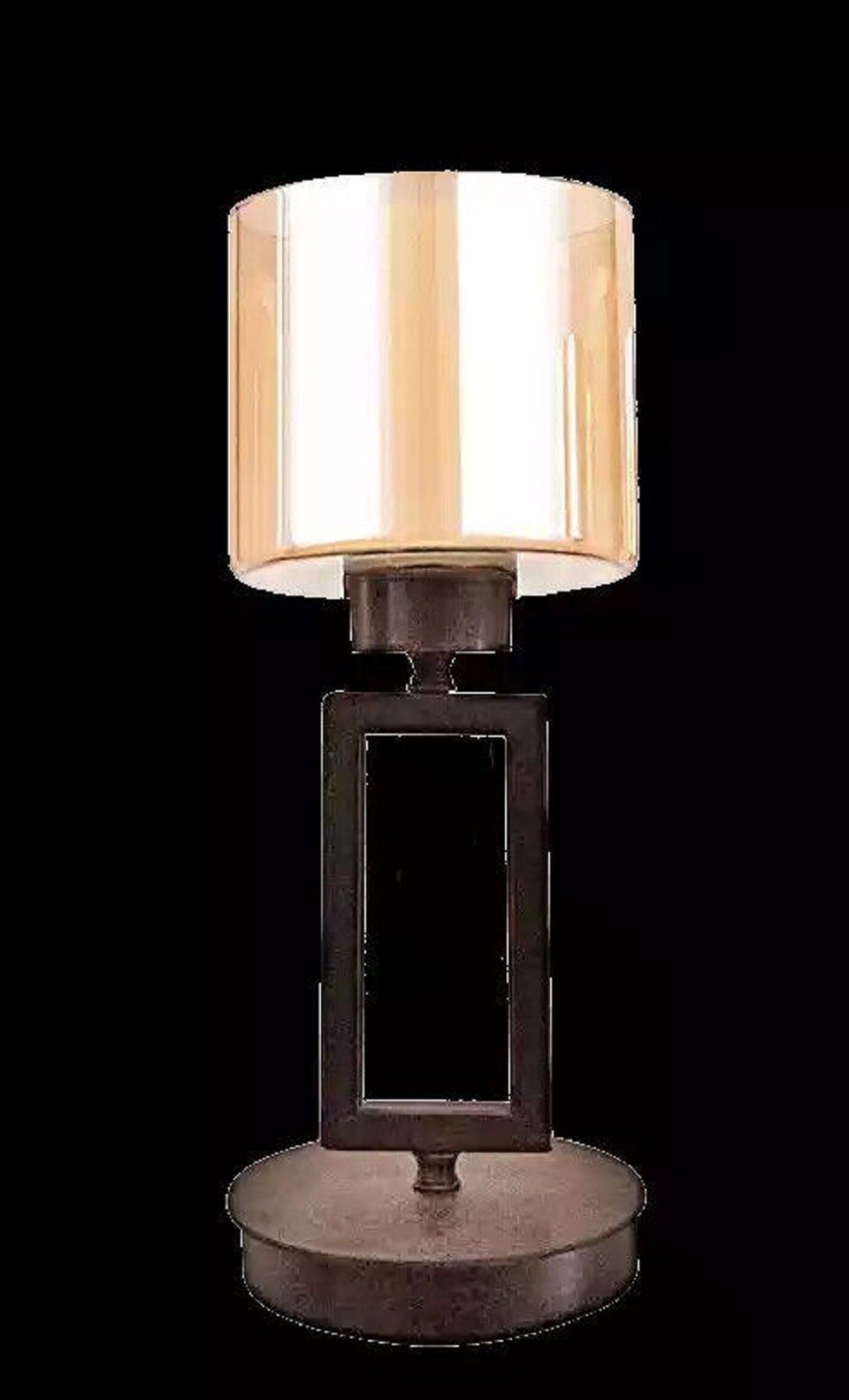 JVmoebel Tischleuchte Modern Tischleuchte Lampe Leuchten Glas Gold Lampen Tisch Schwarz, Keine Funktionen, Leuchtmittel wechselbar, Made in Europe