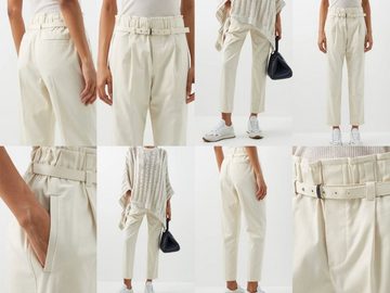 BRUNELLO CUCINELLI Loungehose BRUNELLO CUCINELLI High-waist cropped cotton-twill trousers Pants Trou