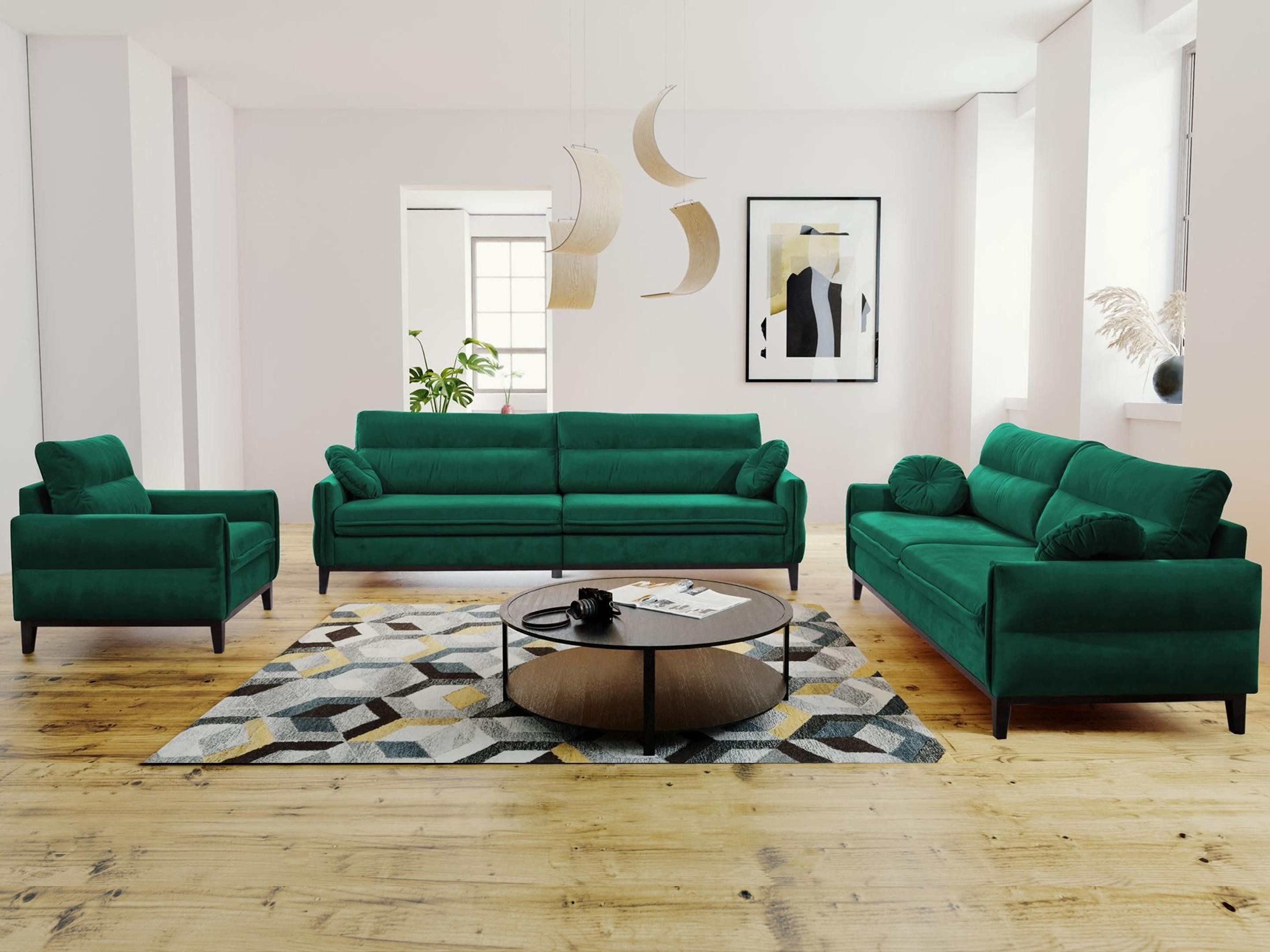 Beautysofa Polstergarnitur Belweder, (Couchgarnitur 321 Möbelset), günstig online kaufen