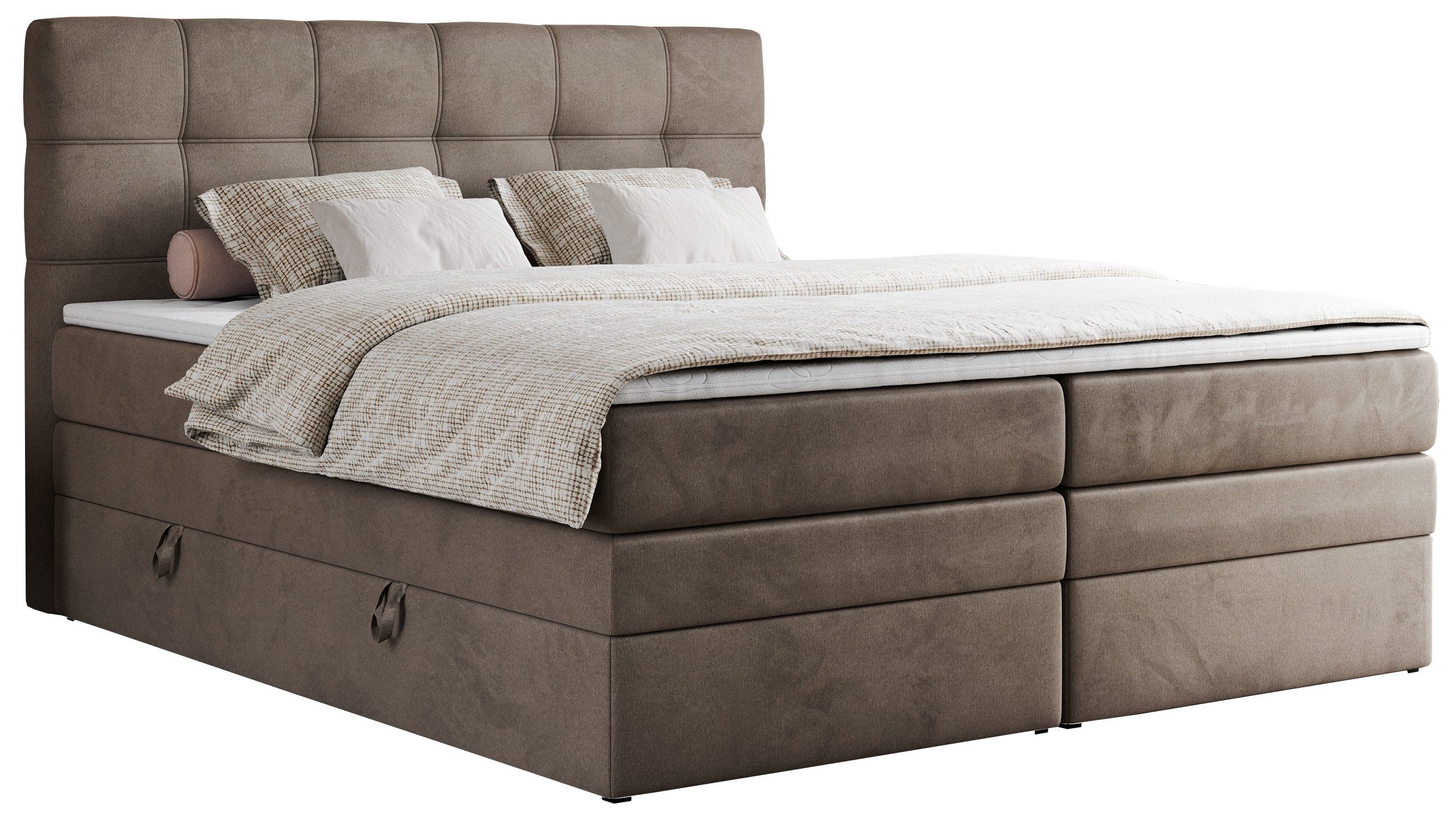 Imebel Boxspringbett Hooby Mit Topper - 180x200 Cm Mit 2 Bettkästen