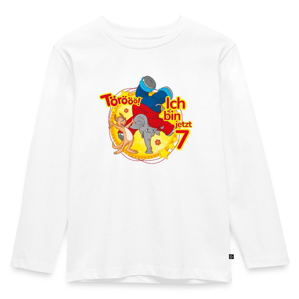 T-Shirt Benjamin Blümchen Ich Bin Jetzt 7 Kinder Premium Langarmshirt