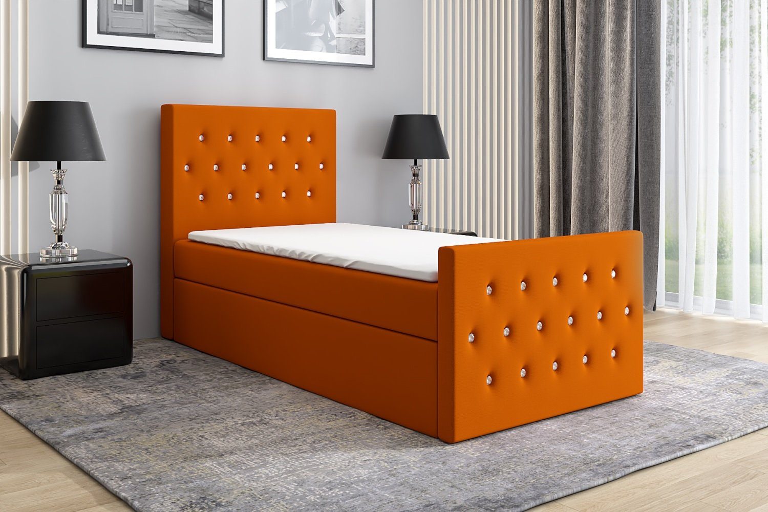 A&J MöbelLand GmbH Boxspringbett Einzelbett LILI günstig online kaufen