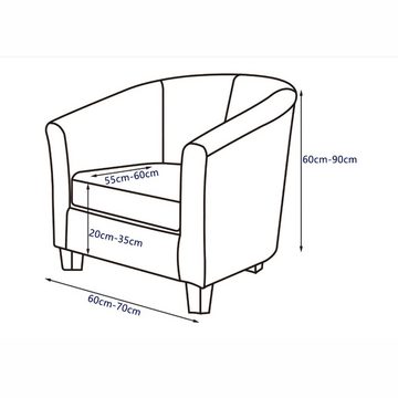 Sofabezug Schonbezug für Clubsessel, abnehmbarer und waschbarer Sessel, Houhence