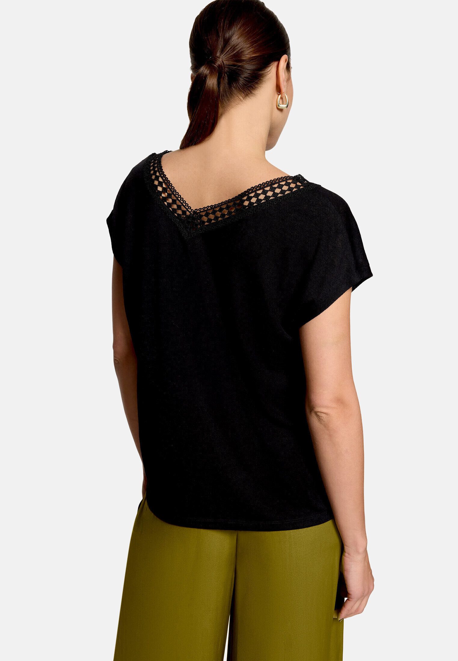 Zero T-Shirt Damen mit V-Ausschnitt (1-tlg) Spitze – Bild 3 von 5