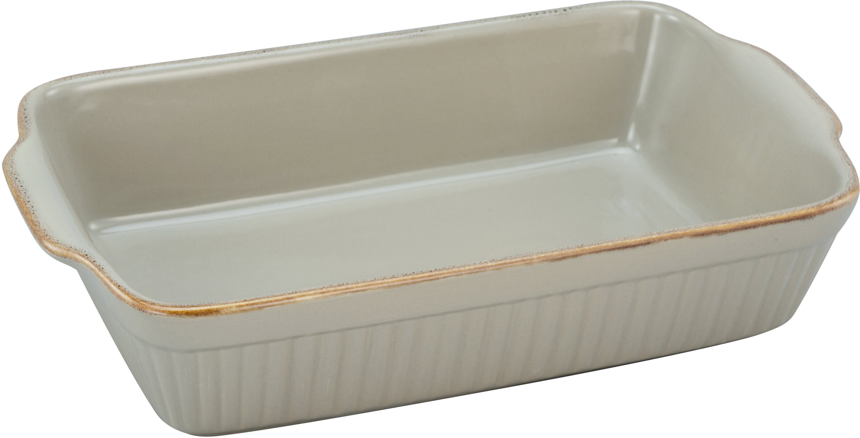 CreaTable Auflaufform Classic Vintage, Steinzeug, (1-St), mit markantem Streifendekor, 20 x 34 cm