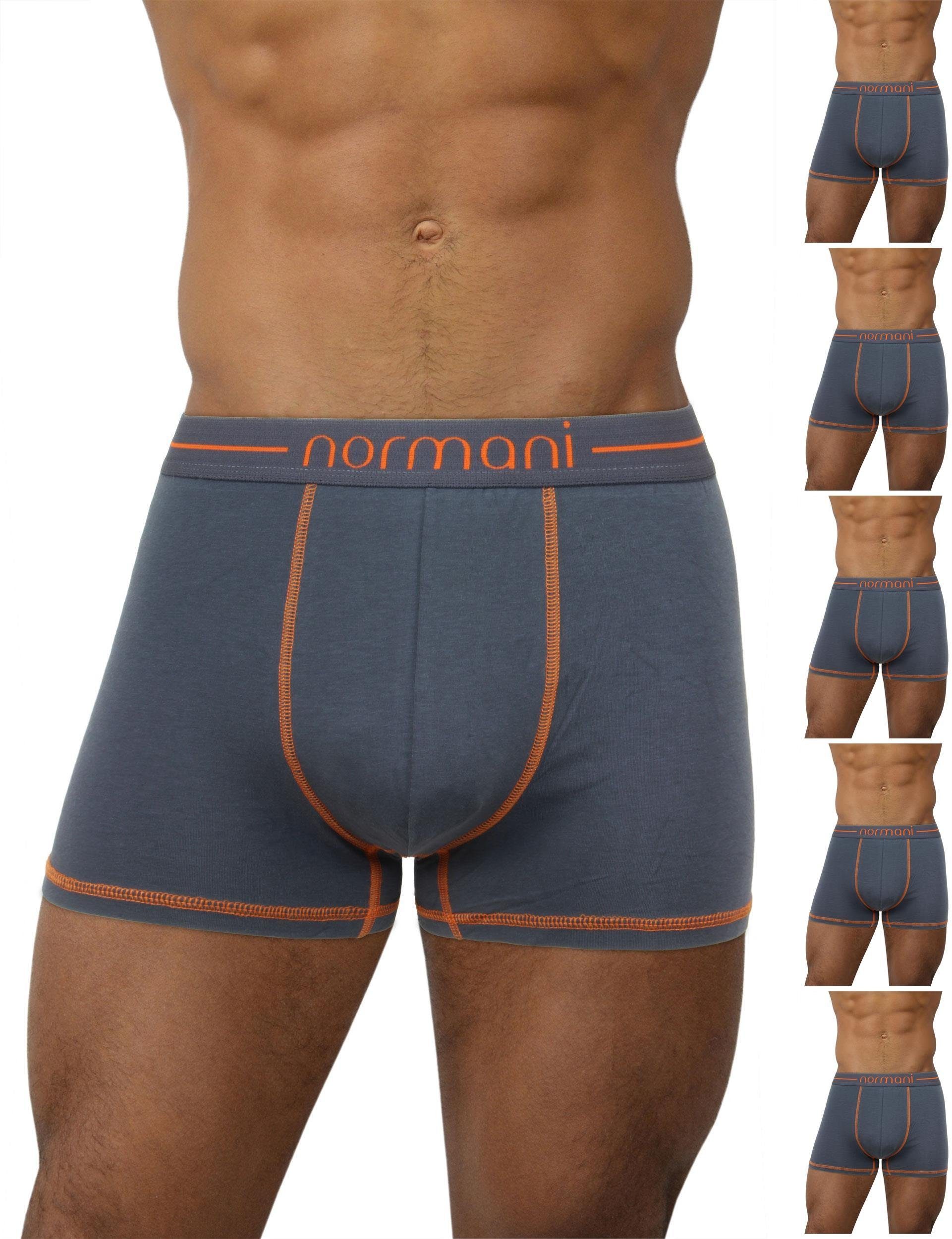 normani Retro Retro Stück atmungsaktiver Boxer Stonegrey Baumwolle aus Unterhose aus Element Baumwolle Boxershorts 6