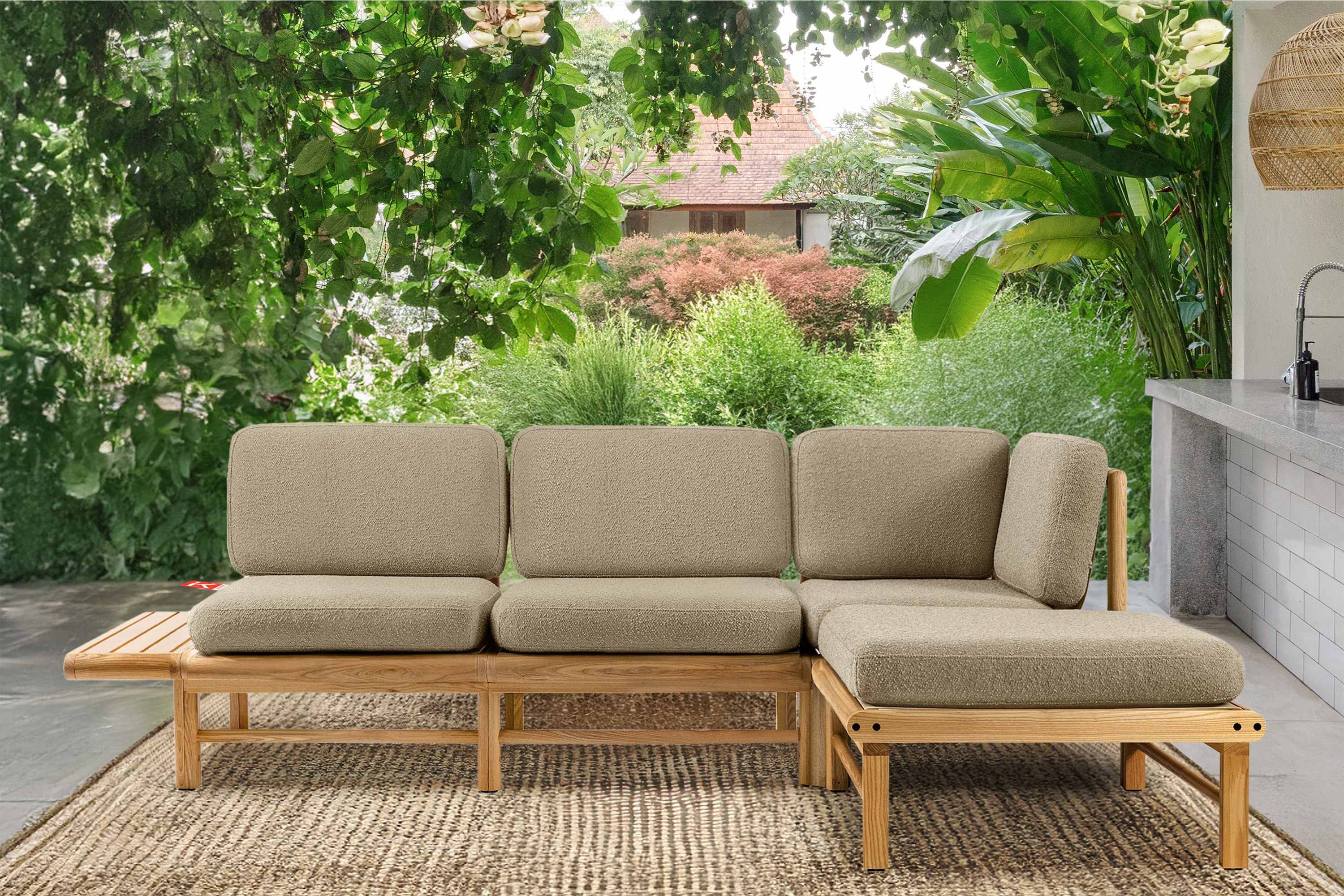 KONSIMO® Loungesofa ATREDA Garten-Ecksofa rechts, hergestellt in der EU, Boho, Garten