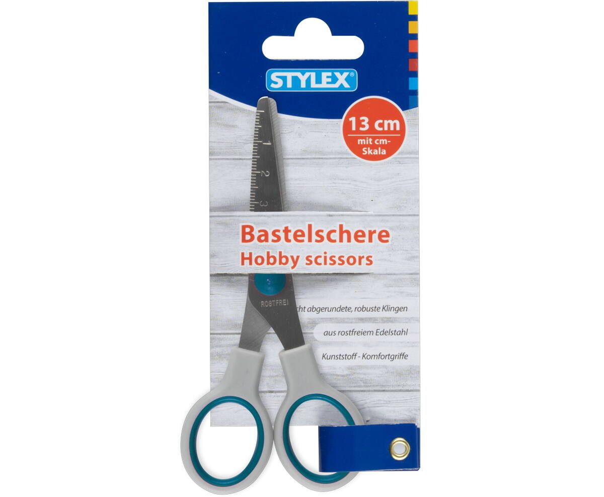 STYLEX Bastelscheren STY Bastelschere rund RH gummiert. Farbwahl nicht möglich
