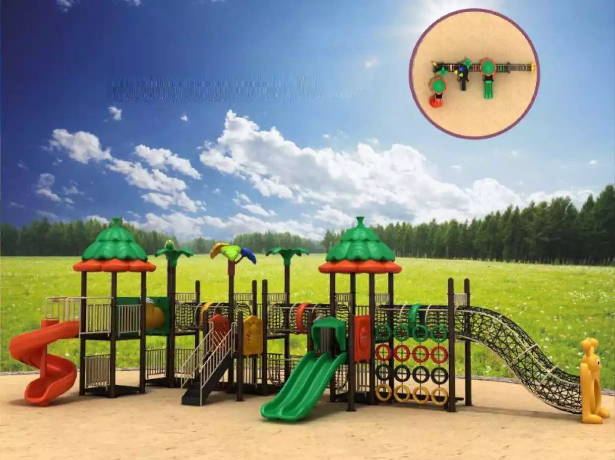 JVmoebel Spielturm Kletterturm mit Rutsche aus Holz für den Außenbereich, Made in Europa
