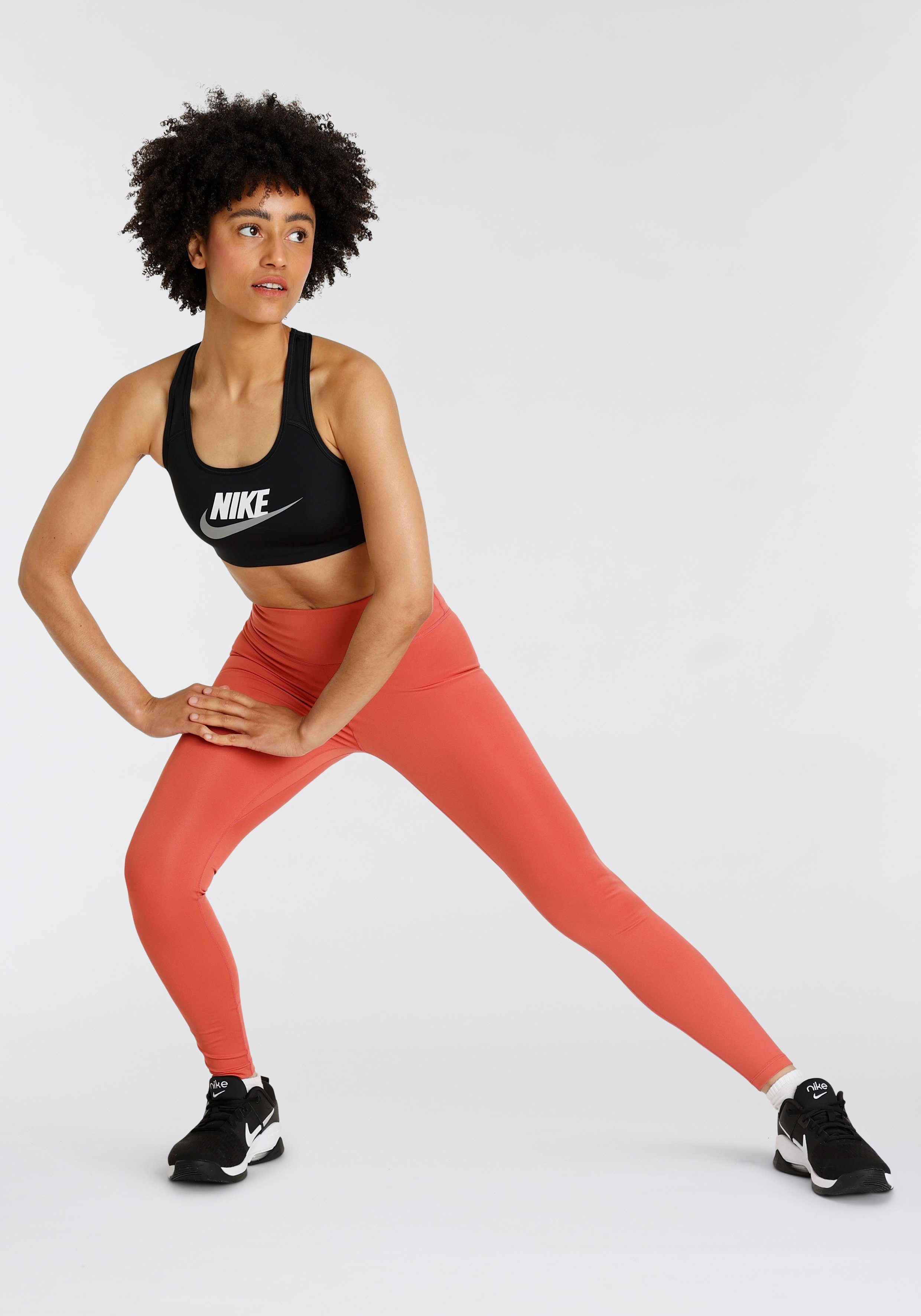Nike Sport-BH Pad 1-Piece Graphic Dri-FIT Women\'s Sports Bra Swoosh Medium-Support