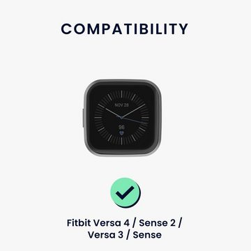 kwmobile Uhrenarmband Armband für Fitbit Versa 4 / Sense 2 / Versa 3 / Sense, 2x Fitnesstracker Sportarmband aus TPU und Silikon
