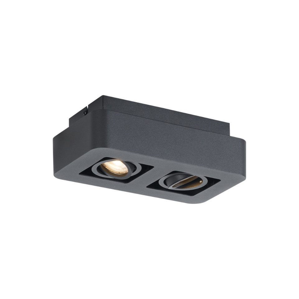 Qazqa LED Aufbaustrahler Dox, ohne Leuchtmittel, Warmweiß, QAZQA Aufbau­spot, gu10, Schwarz, Aluminium, Modern