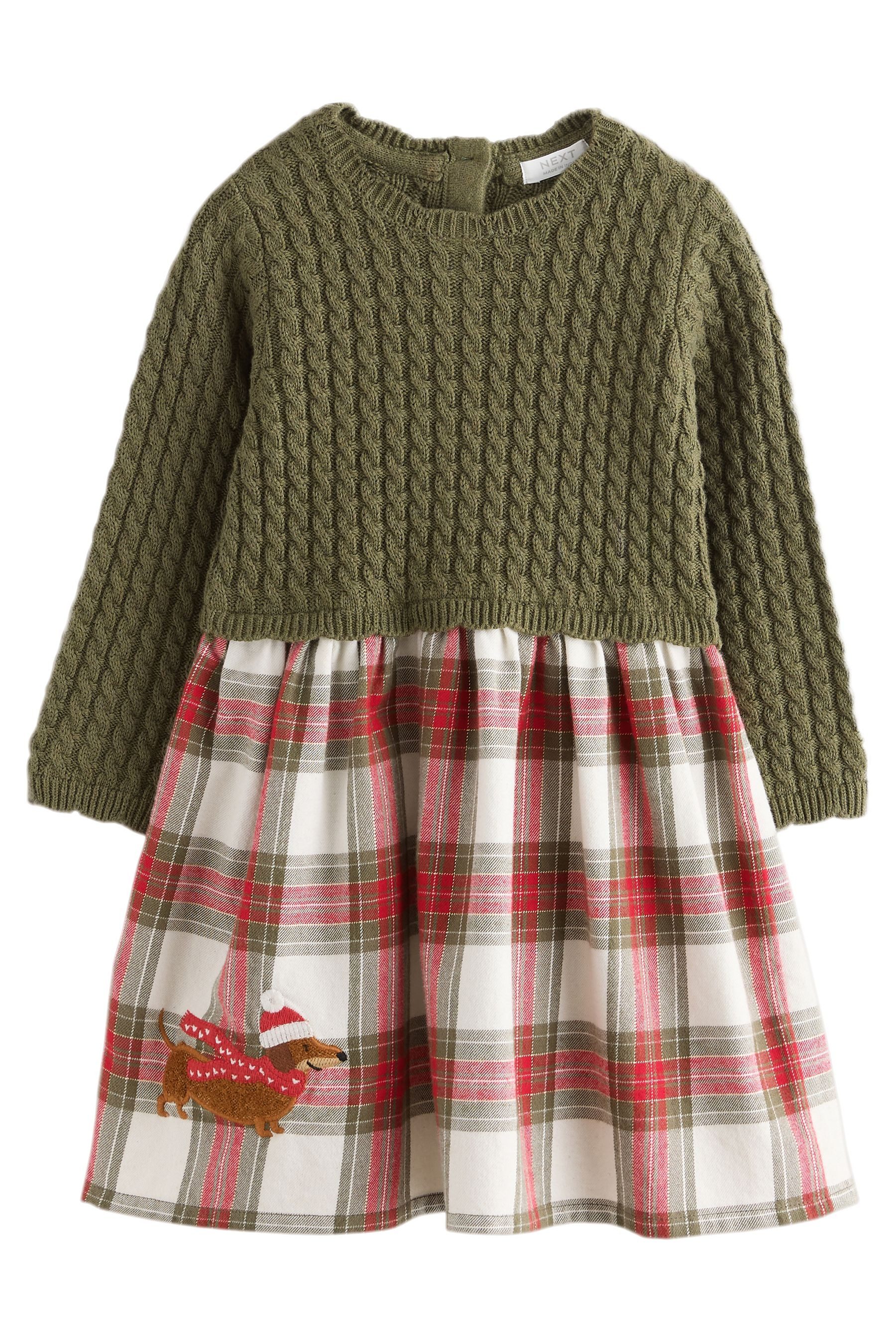 Next Strickkleid Joules Rundhalsstrickjacke in Blockfarben (1-tlg)