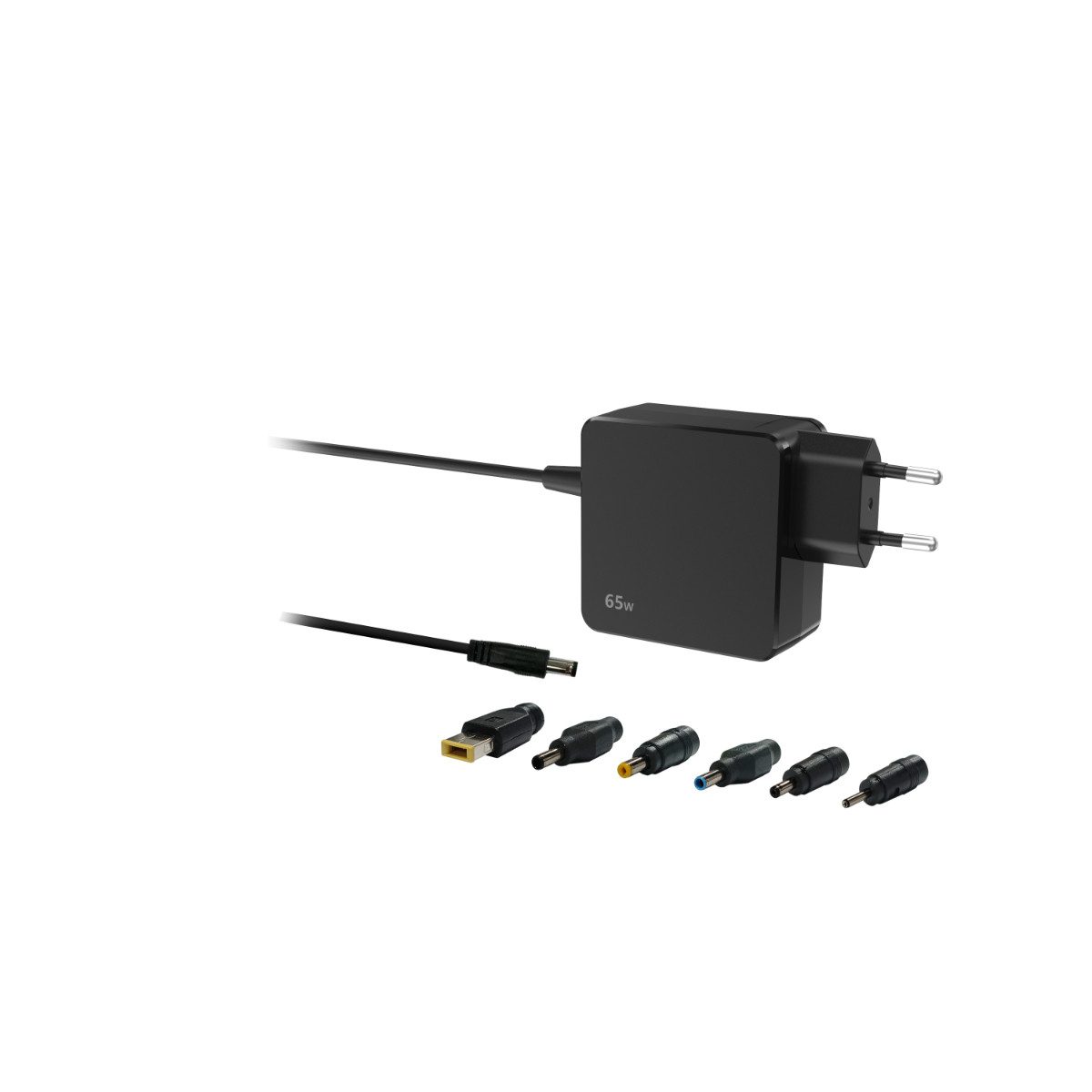 Sitecom 65W Universal Laptop Ladegerät mit 6 Adapterspitzen Laptop-Ladegerät