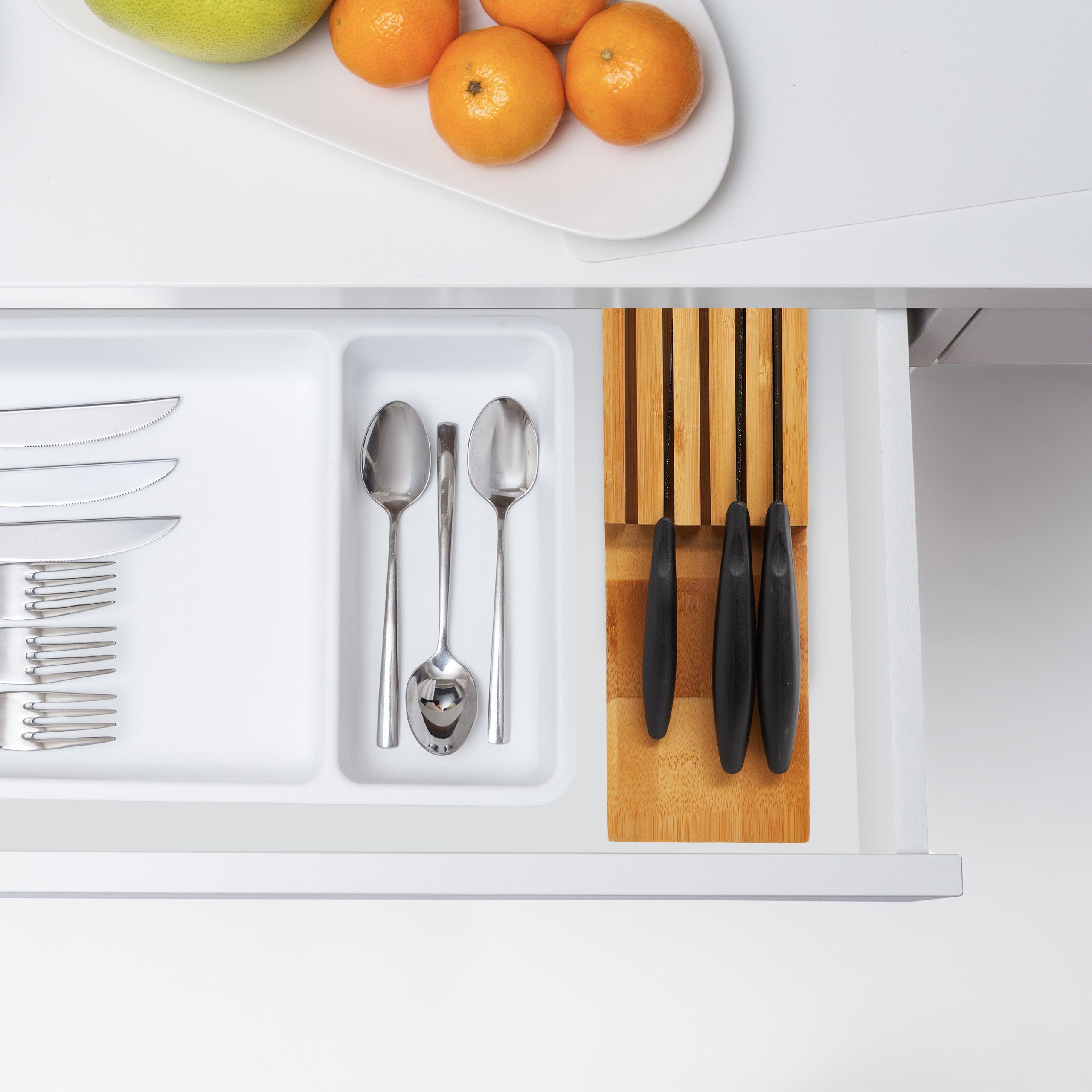 relaxdays Messerblock Messerorganizer Bambus für 5 Messer (1tlg) – Bild 5 von 5