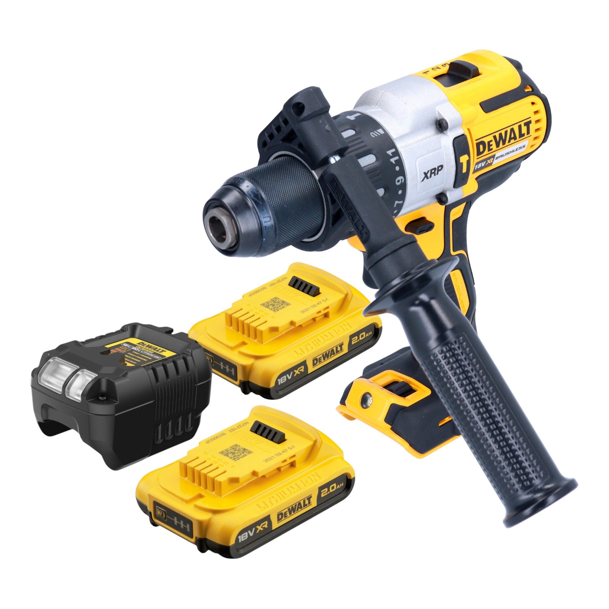 DeWalt Schlagbohrmaschine DCD 996 D2 Schlagbohrschrauber 18V 95Nm BL + 2x Akku 2 Ah + Lader