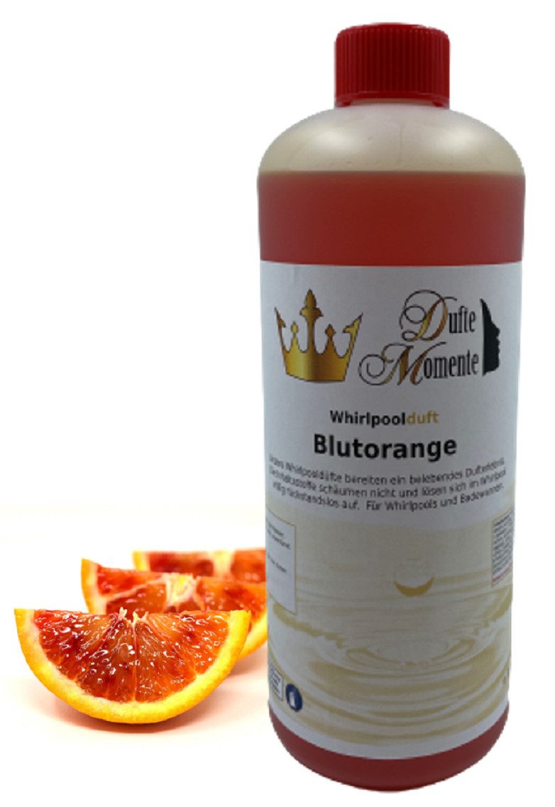 Dufte Momente Badezusatz Whirlpool Duft Blutorange 1000ml, vegan und ohne Tierversuche