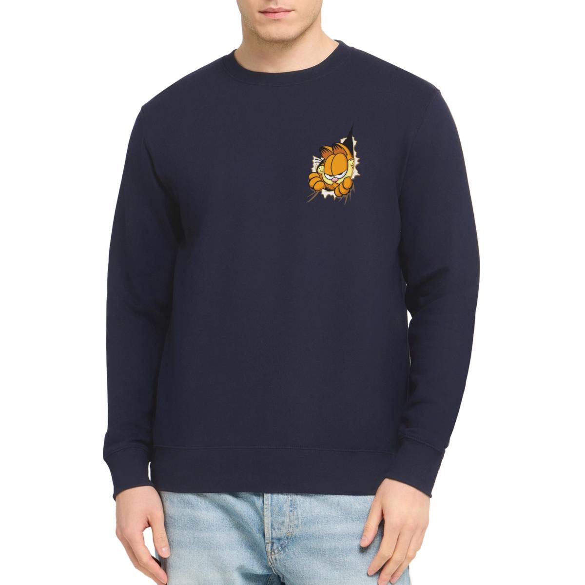 Spreadshirt Sweatshirt Garfield Hier Ist Garfield Unisex Pullover (1-tlg)