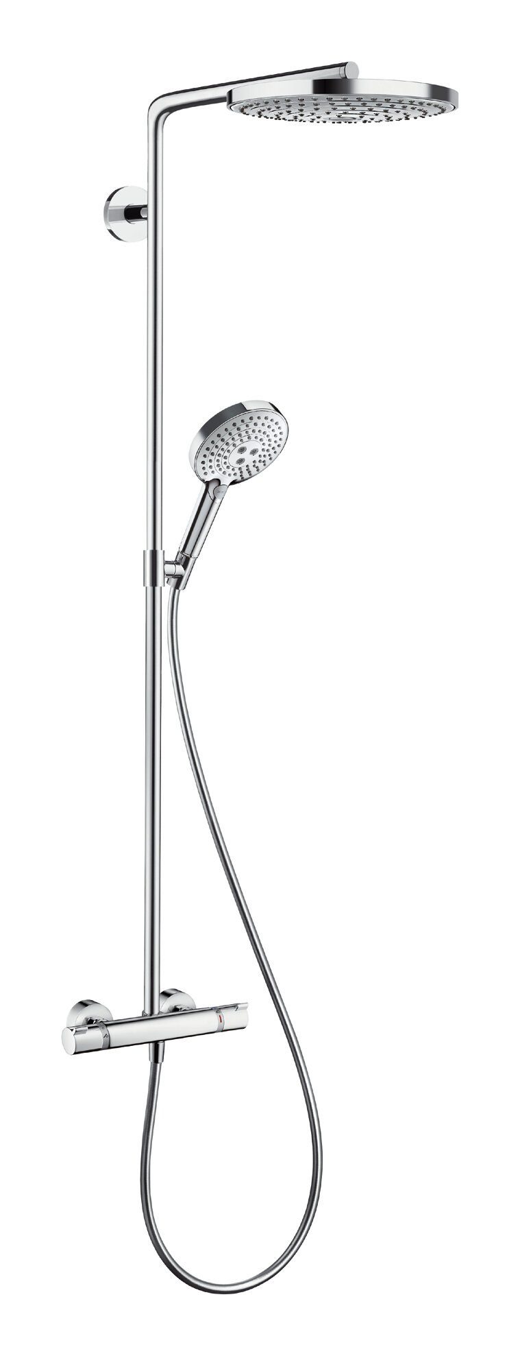 hansgrohe Duschsystem Raindance Select S Showerpipe, Höhe 107.5 cm, 240 2jet mit Thermostat - Chrom