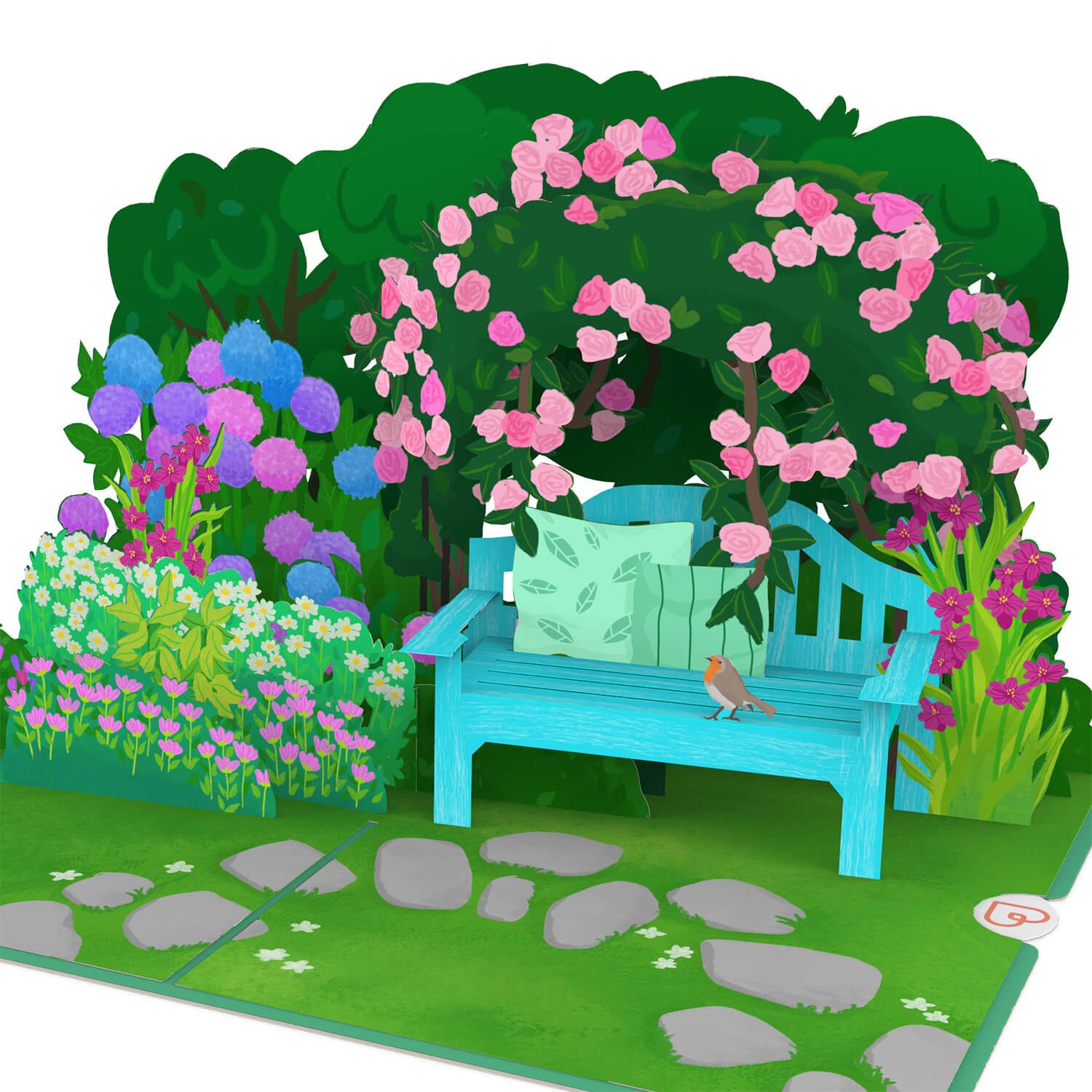 papercrush Geburtstagskarte Garten mit Blumen Pop-Up Karte