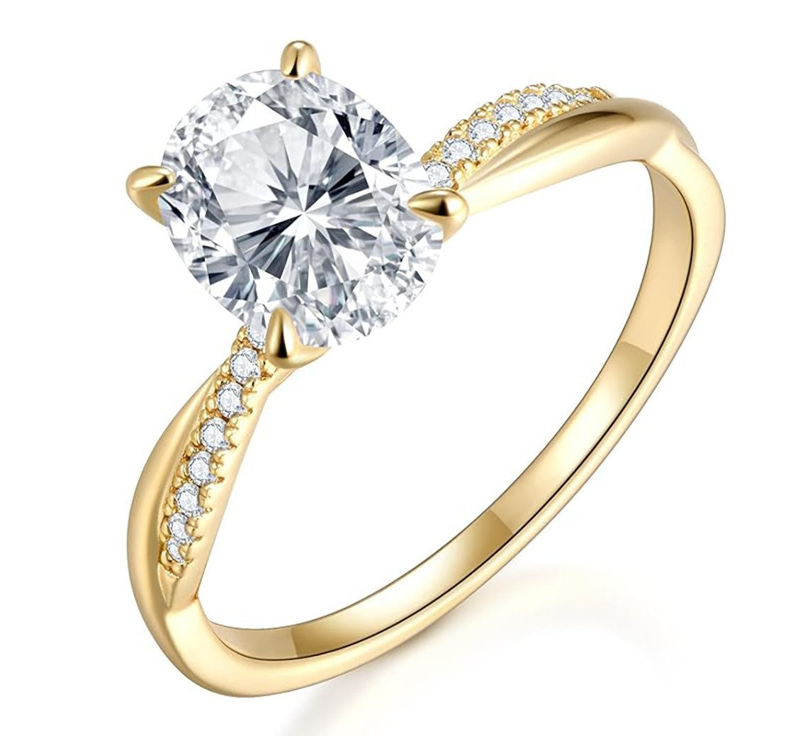 Verlobungsring Ehering,2ct,D,VS1,2EX,Diamantring aus Laborzucht,Ring 585 gold damen