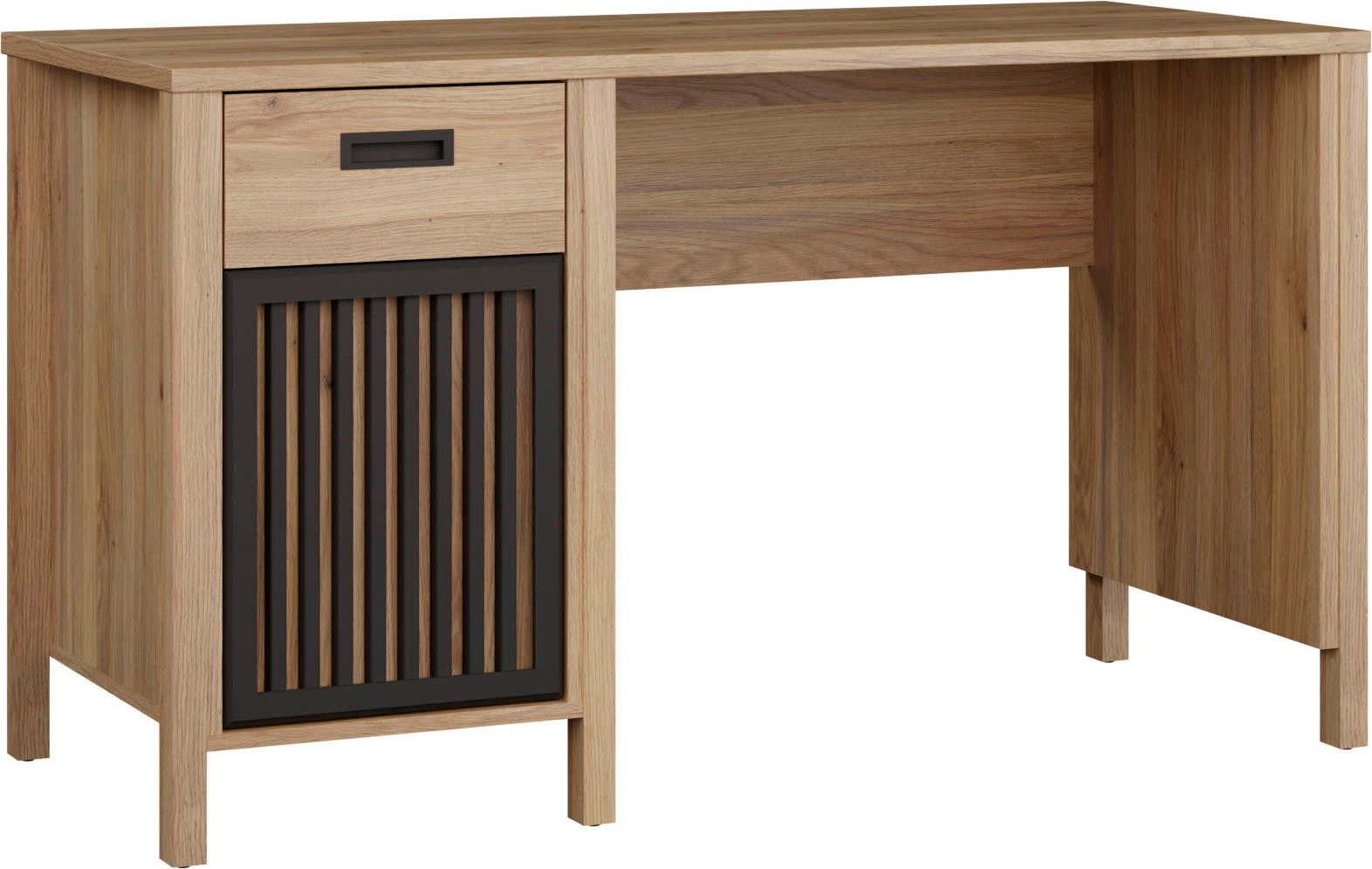 FORTE Schreibtisch Jytana, B/H/T 125/72,3/56,5 cm, Lamellenfront