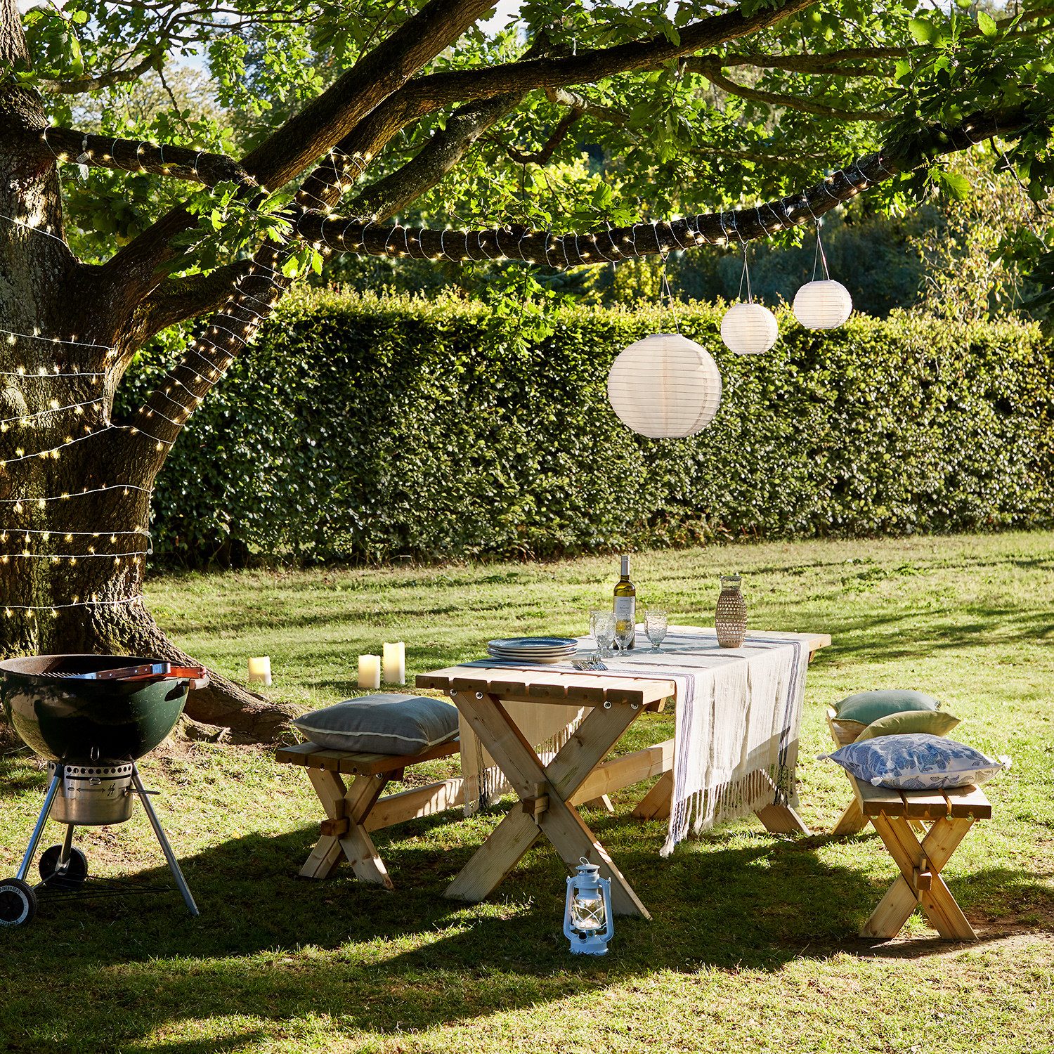 Lights4fun LED Laterne 3er Set LED Solar Lampions weiß