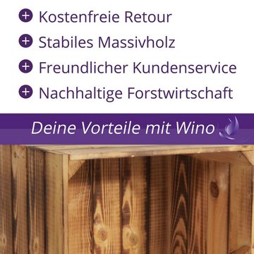 CHICCIE Weinregal Weinregal Wino Set aus Holz - Geflammt Komboset Wandregal Flaschenrega, 3-tlg.