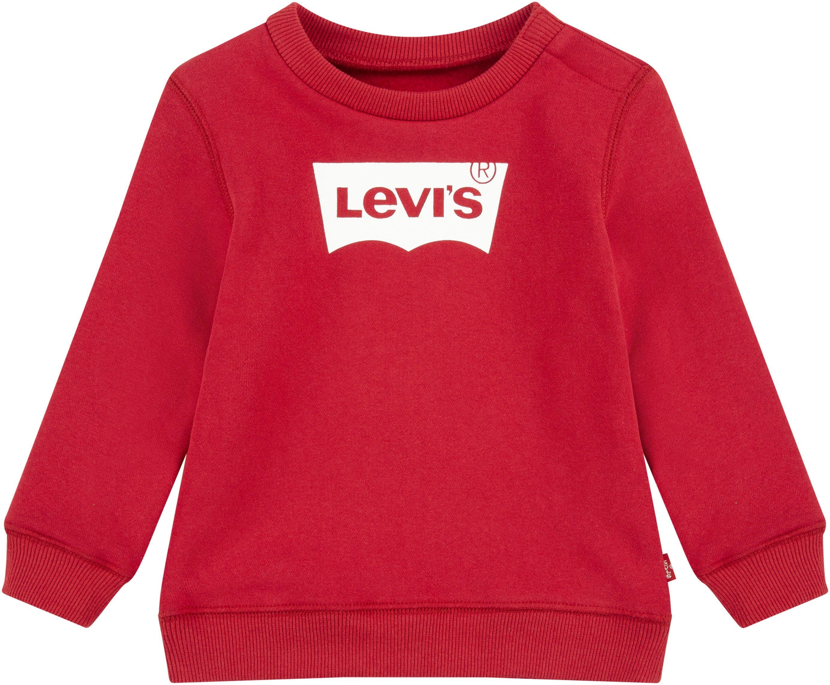 Levi's® Kids Sweatshirt BATWING SWEATSHIRT UNISEX LEVIS RED/WHITE CREWNECK