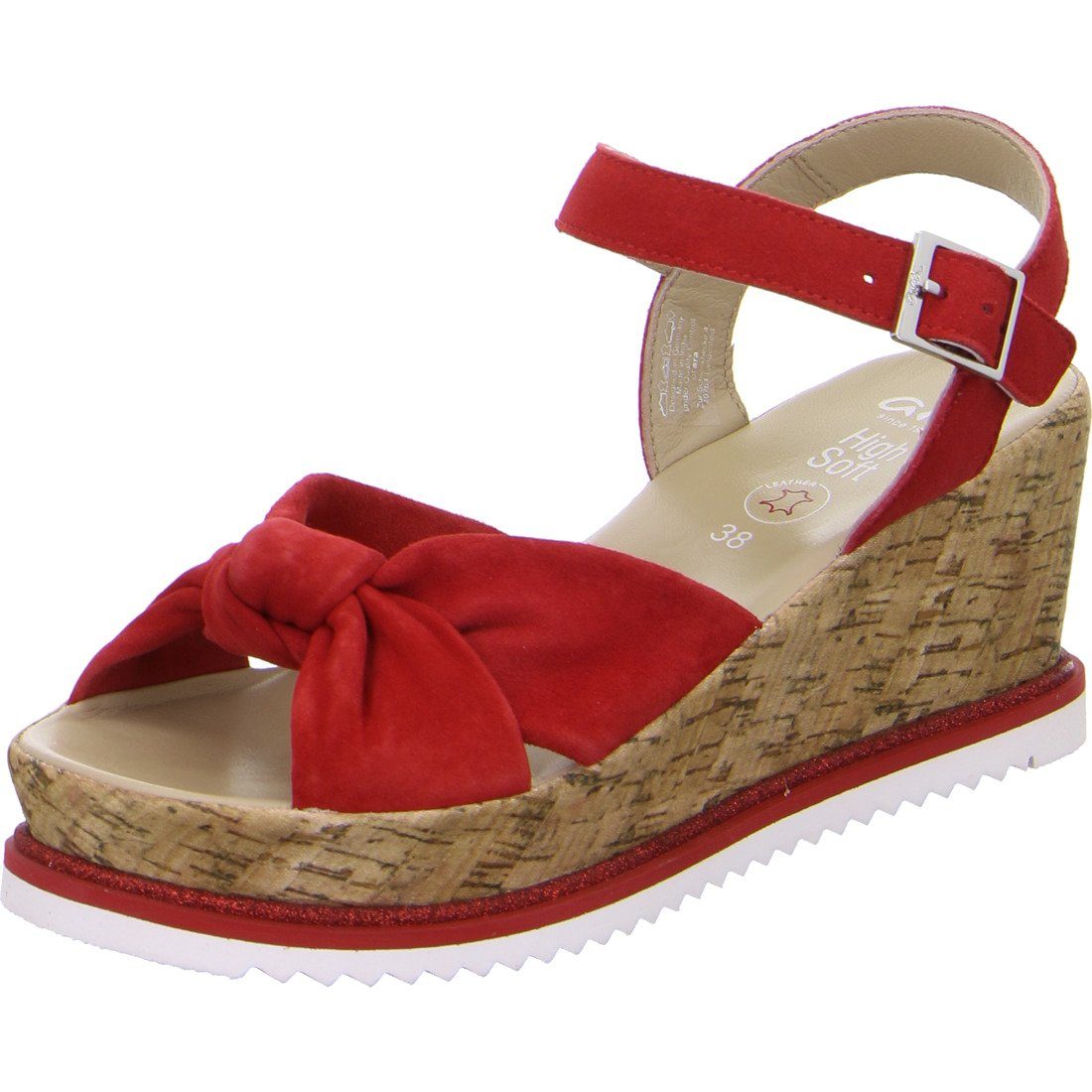 Schuhe, rot Glattleder 048272 Damen Sandalette - Ara Parma Sandalette Ara