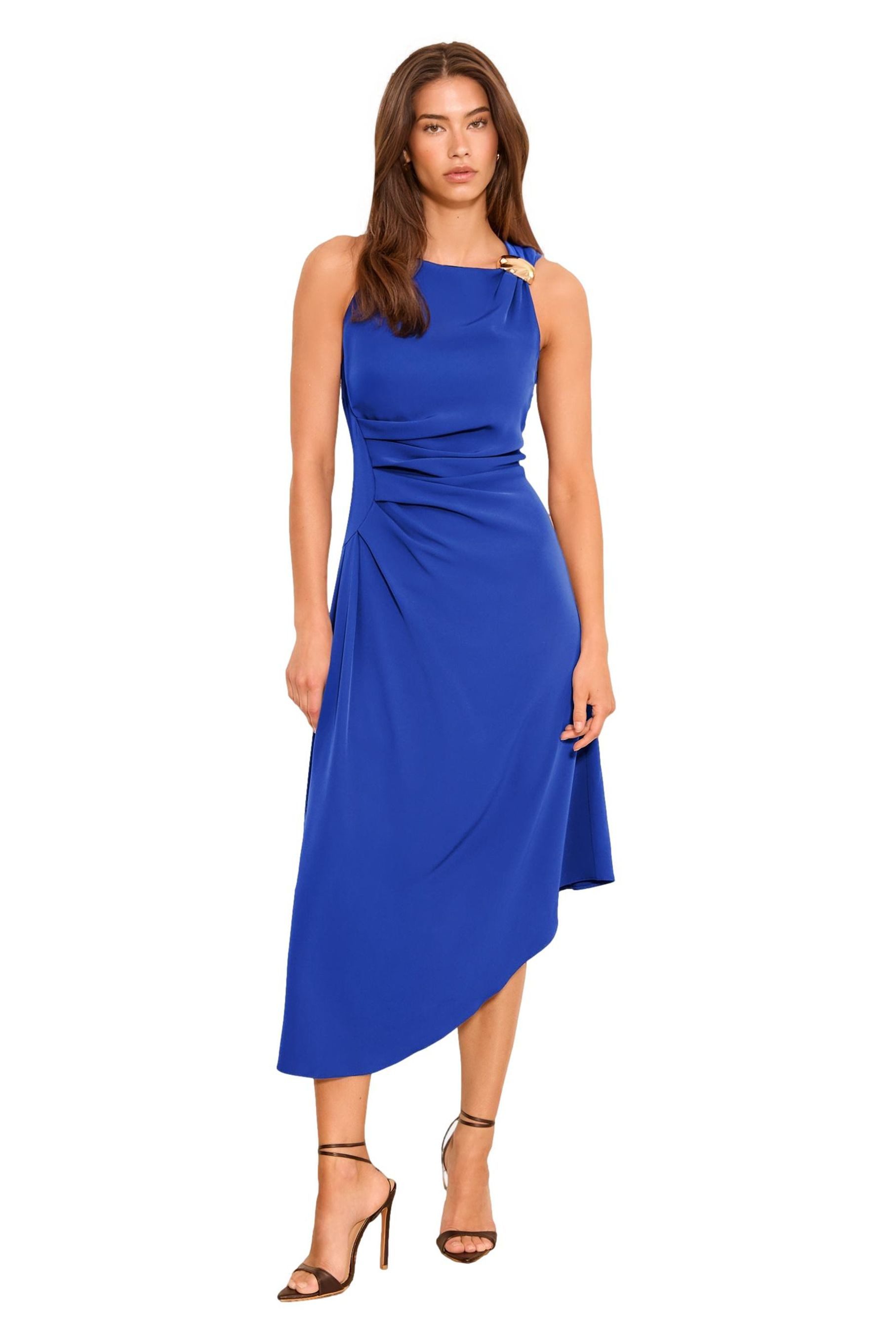LIPSY Midikleid Lipsy Midikleid mit asymmetrischem Saum, Regular (1-tlg)