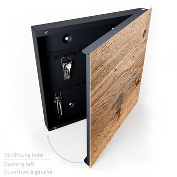 Primedeco Schlüsselkasten Magnetpinnwand mit Glasfront Holz Panel (1 St)