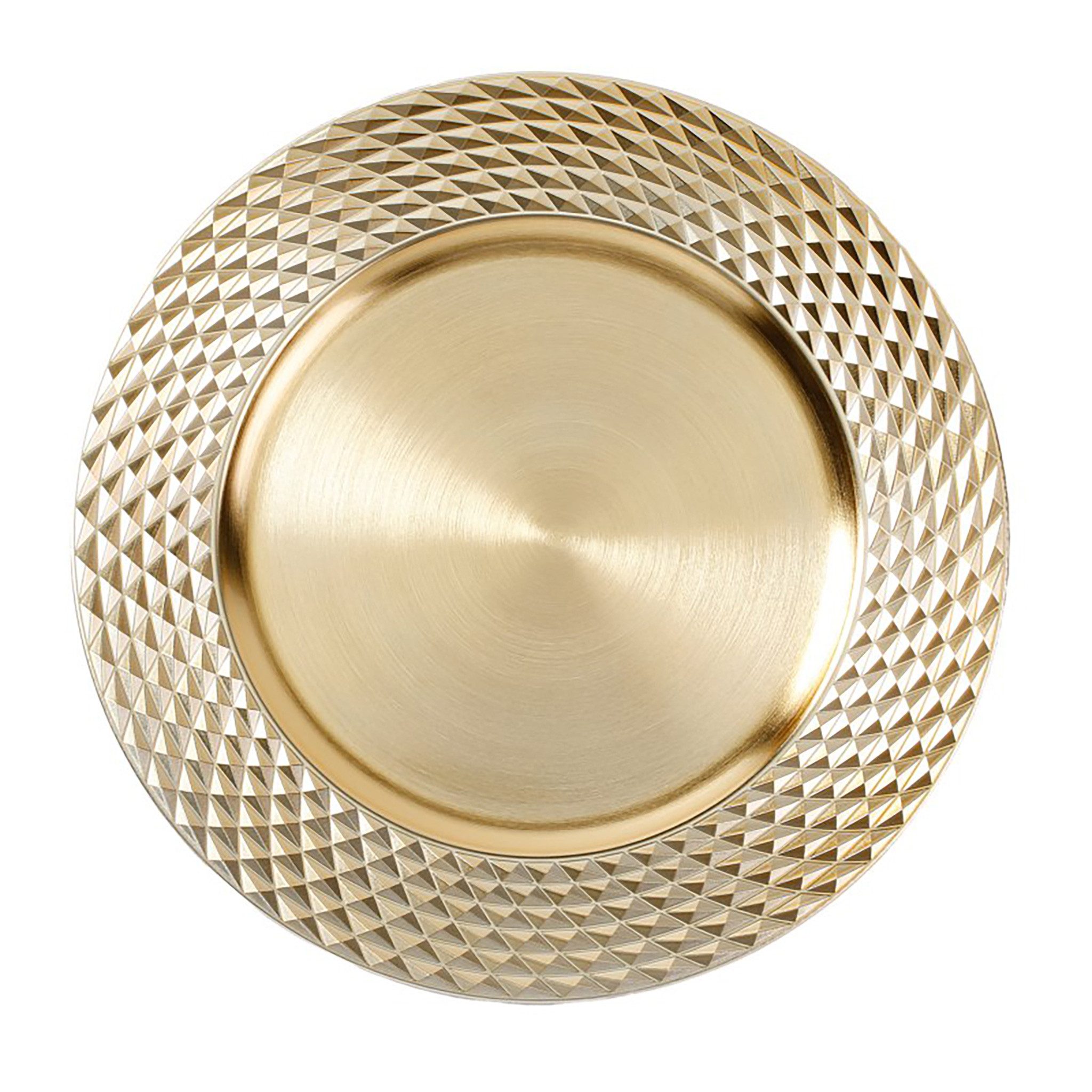 MAGIC by Inge Dekoteller, Dekoteller 33cm Kunststoff Rauten - Gold