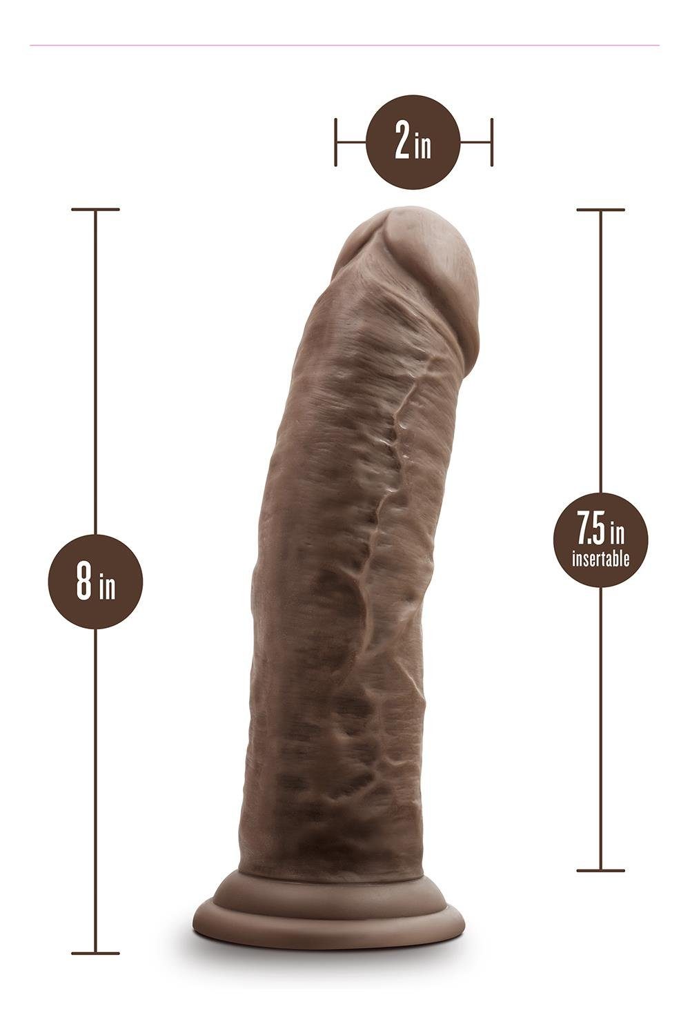 Blush Dildo DR. Skin Dr Shepherd 8 Inch Dildo Chocolate 20,3cm