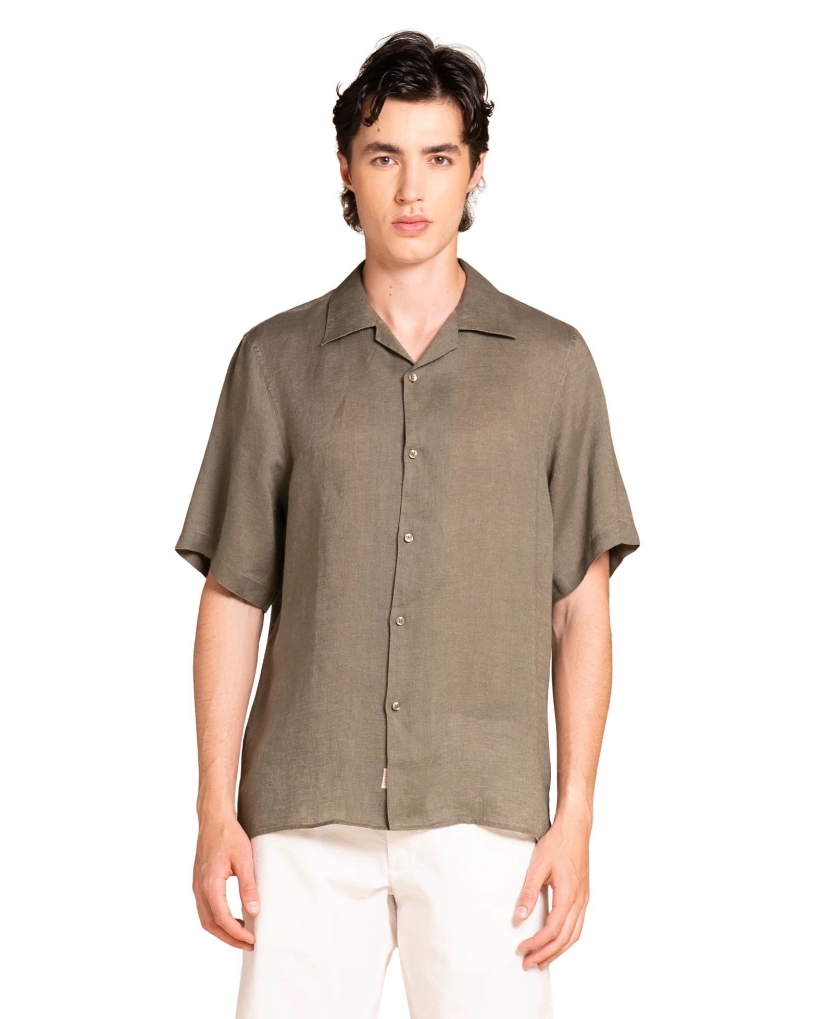 IMPURE Leinenhemd BOWLING SHIRT S/S COMF. LINEN - sommerliches Hemd - Kurzarmhemd