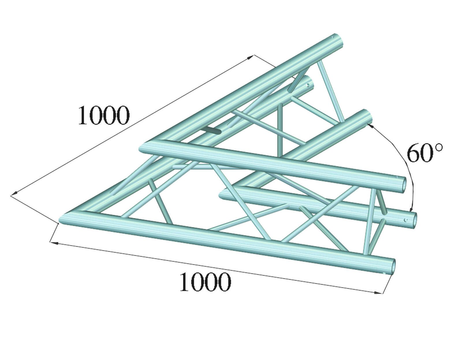 Thumbnail - Alutruss Rahmentraverse ALUTRUSS TRILOCK 6082AC-20 2-Weg-Ecke 60°