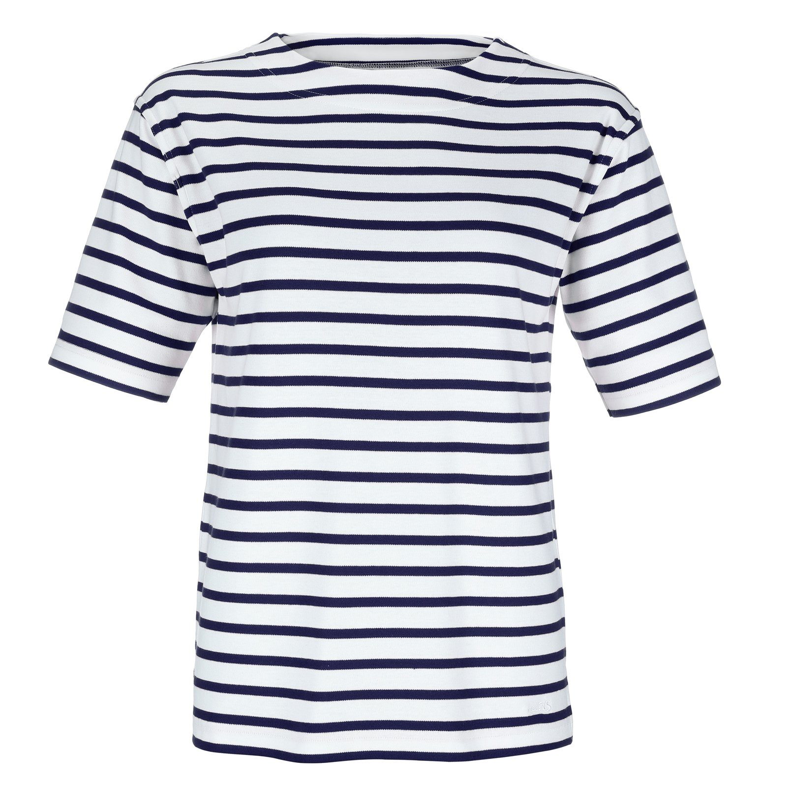 modAS Kurzarmshirt Bretonisches Damen-T-Shirt Ringelshirt U-Boot günstig online kaufen