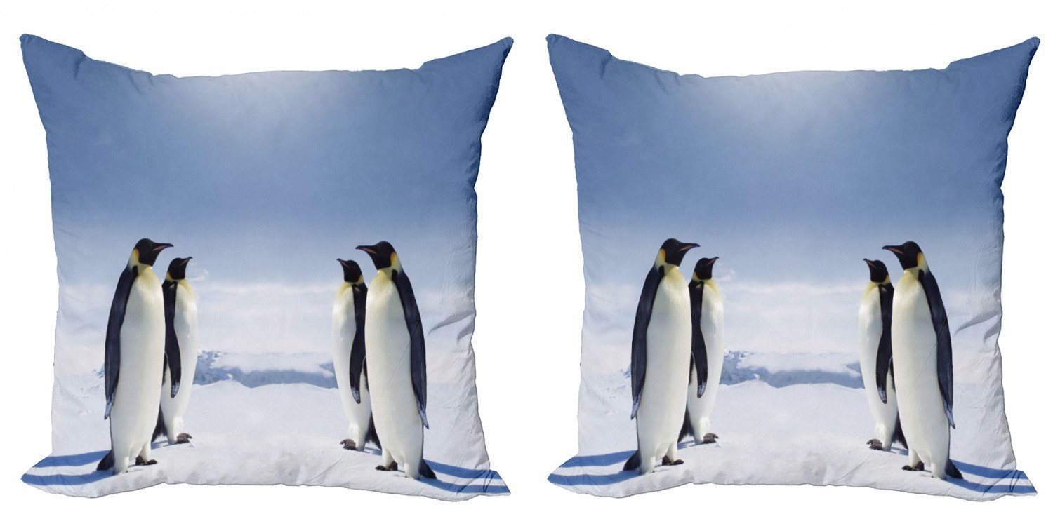Doppelseitiger in Bunt Kissenbezüge Digitaldruck, Stück), Pinguine der Antarktis (2 Abakuhaus Modern Accent