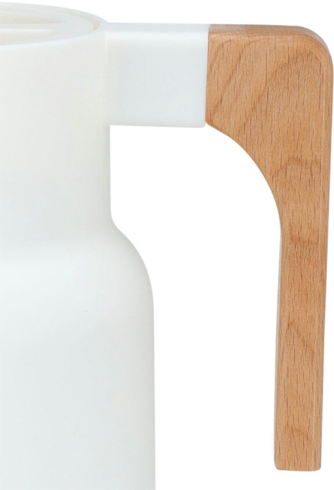 Koopman Kaffeekanne Isolierkanne 1 L Thermoskanne Kunststoff 2 Farben, (1-St), 1L, 2 Farben zur Auswahl, Bambusgriff